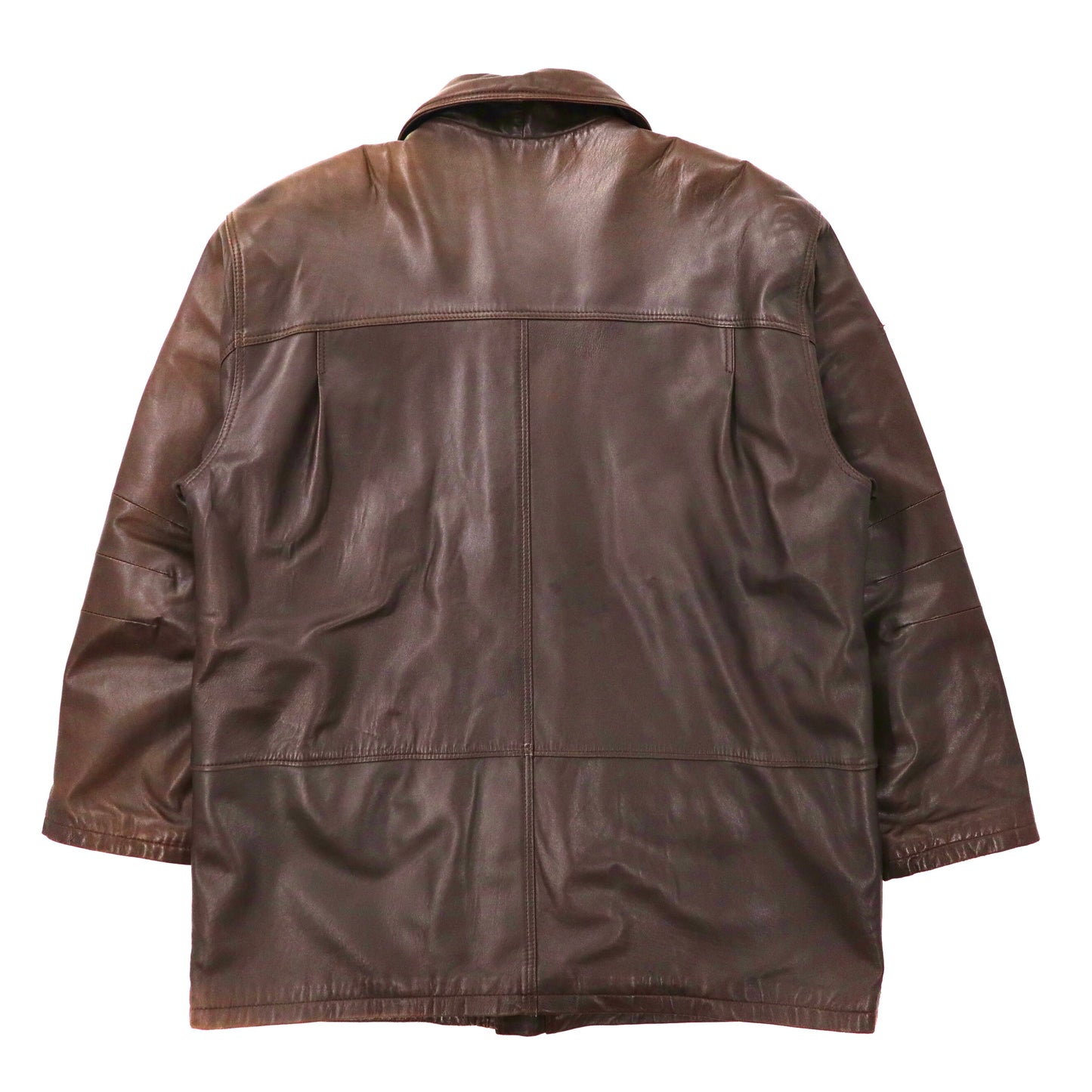 Gerome leather car COAT XXL Brown Lamb Leather Spain Made – 日本然