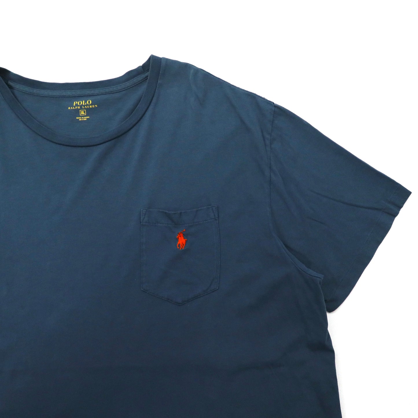 POLO RALPH LAUREN ビッグサイズ ポケットTシャツ XL ネイビー コットン スモールポニー刺繍