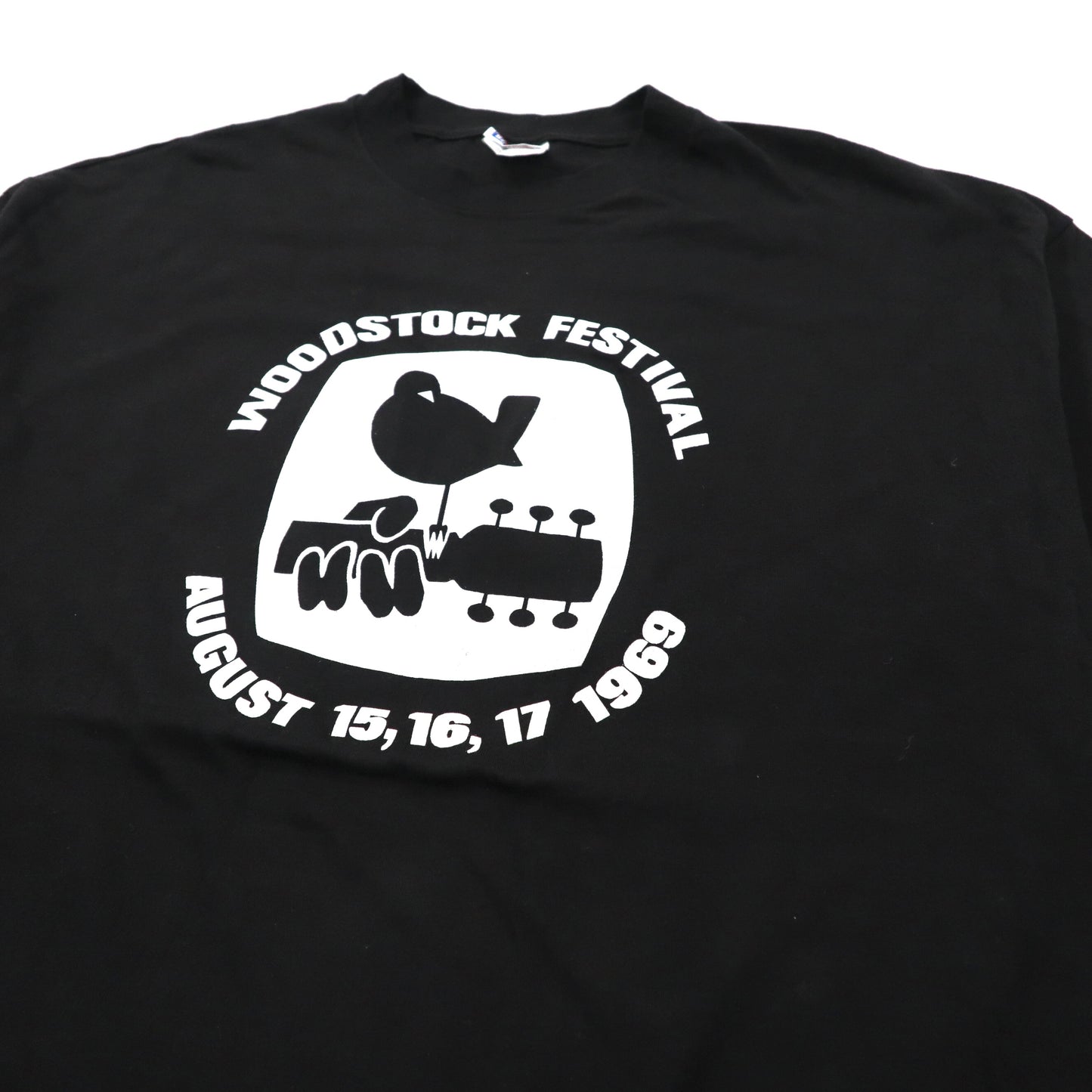 WOODSTOCK ビッグサイズ バンドTシャツ XXL ブラック コットン 両面プリント Hanes  ウッドストック WOODSTOCK FESTIVAL 1969 90年代 メキシコ製