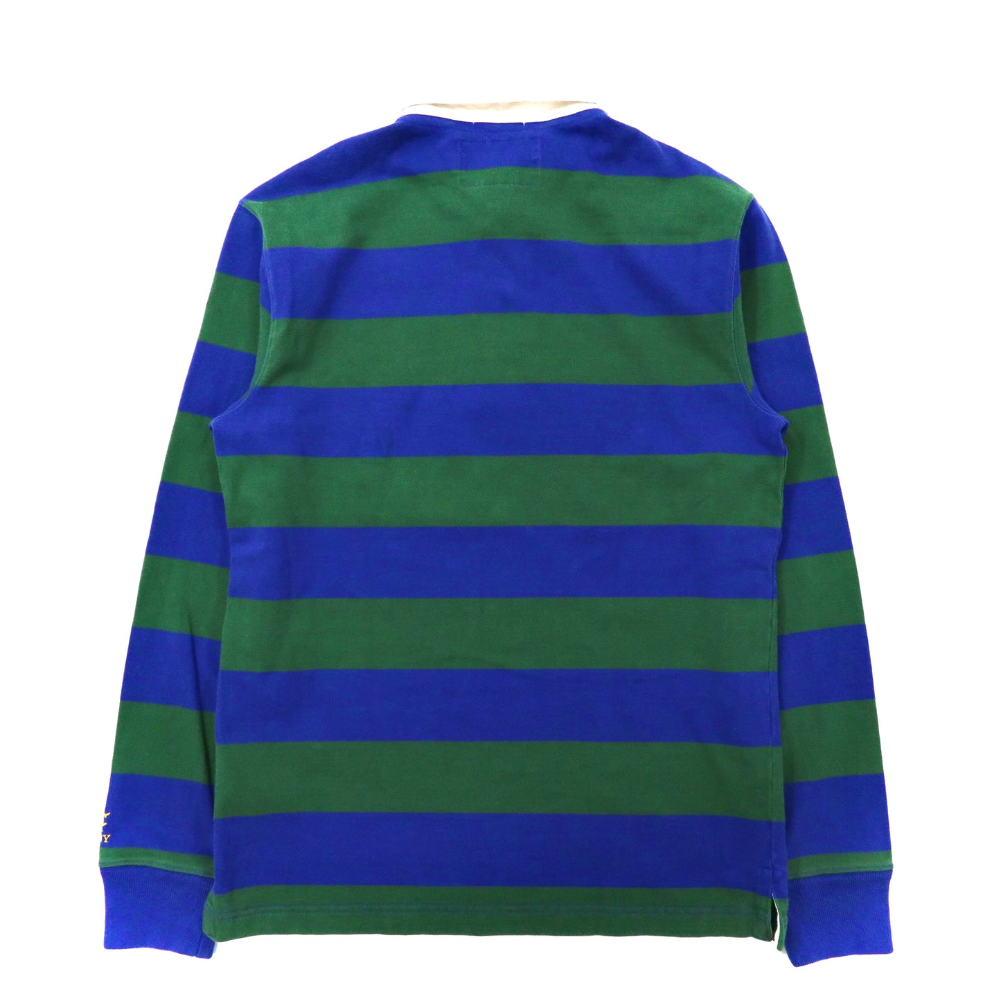 RUGBY by RALPH LAUREN STRIPED RUGBY SHIRT M Green Blue Cotton