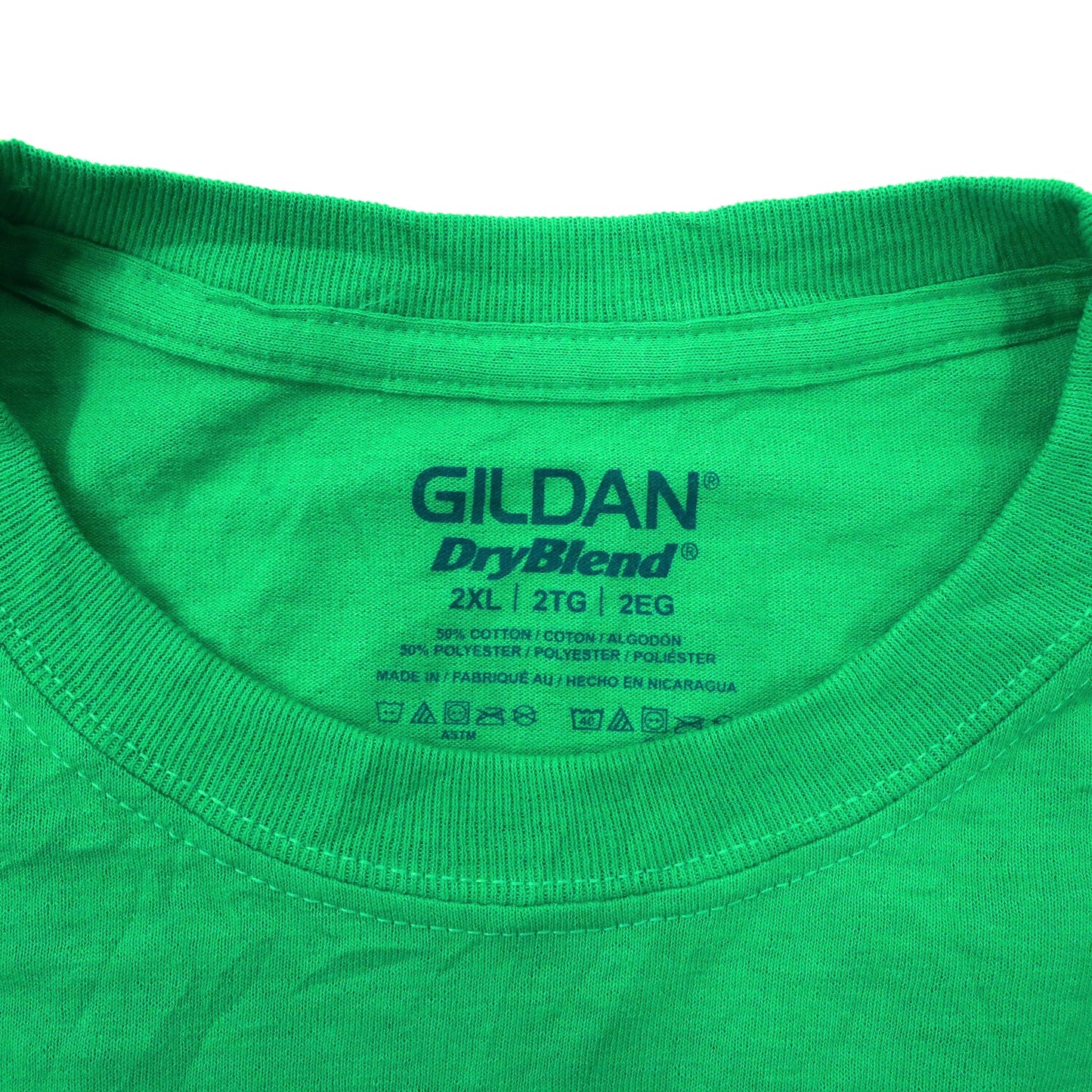 GILDAN ビッグサイズ ポップアートTシャツ 2XL グリーン コットン Johnny Laffuto's Italiano ニカラグア製