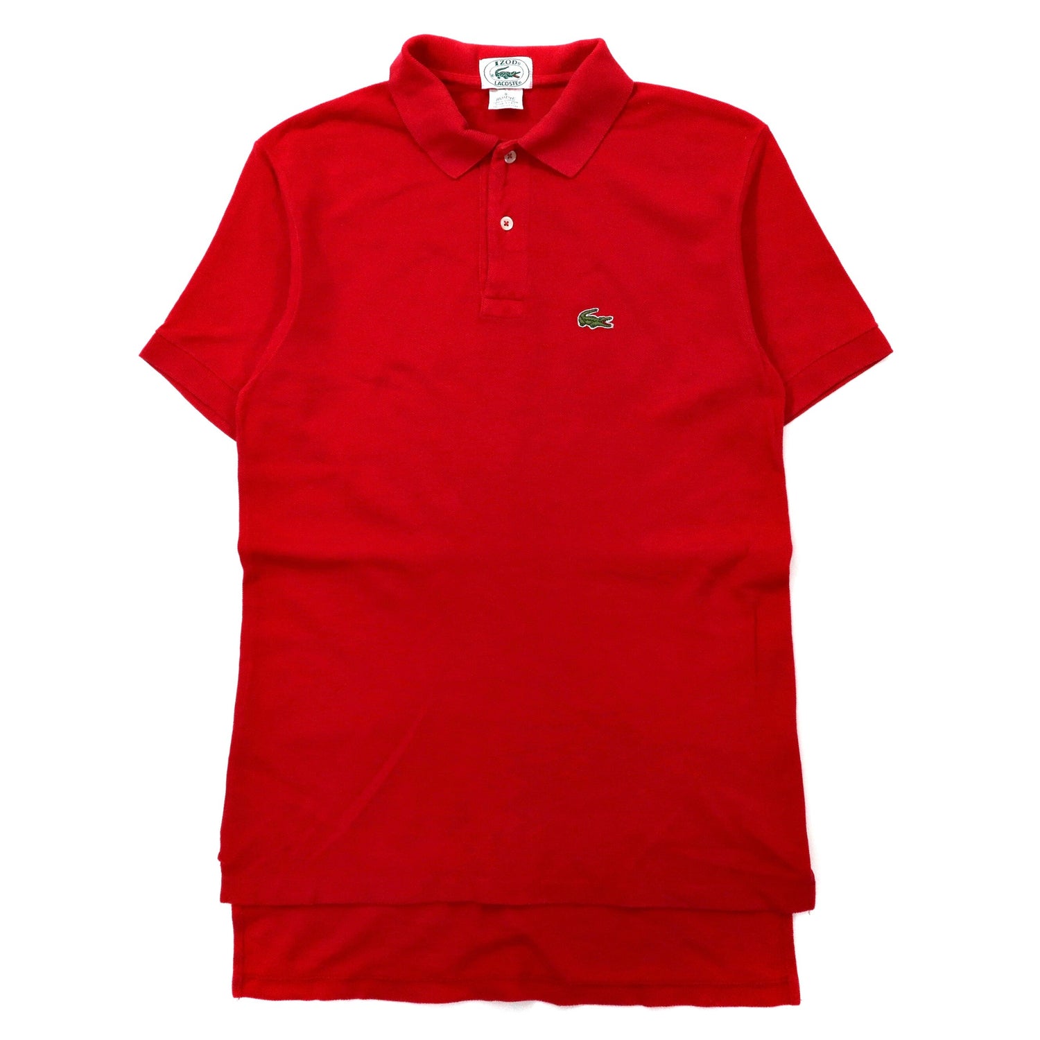 USA製 IZOD LACOSTE ポロシャツ S レッド コットン ワンポイントロゴ
