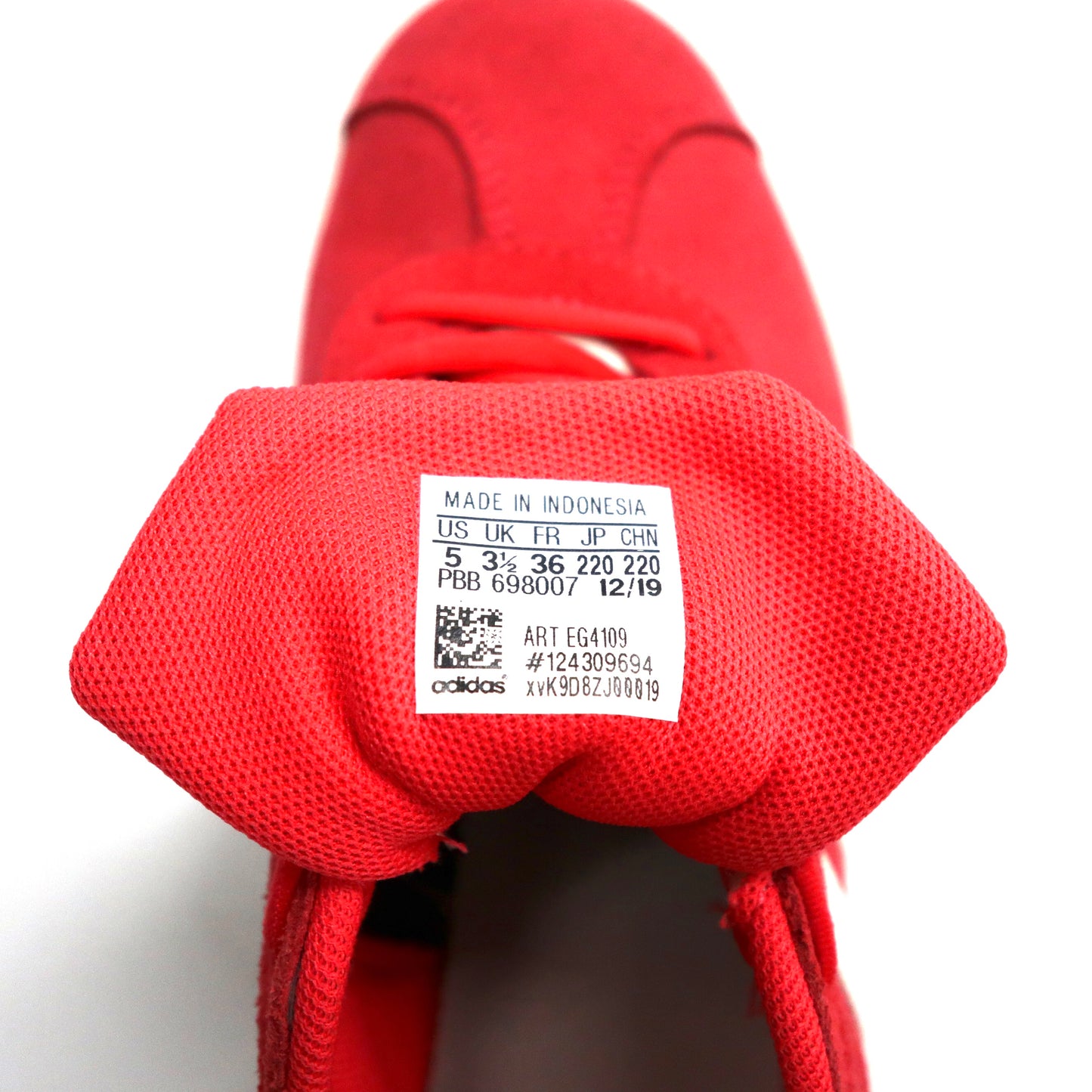 adidas スニーカー 22.5cm レッド スエード VL COURT 2.0 W EG4109