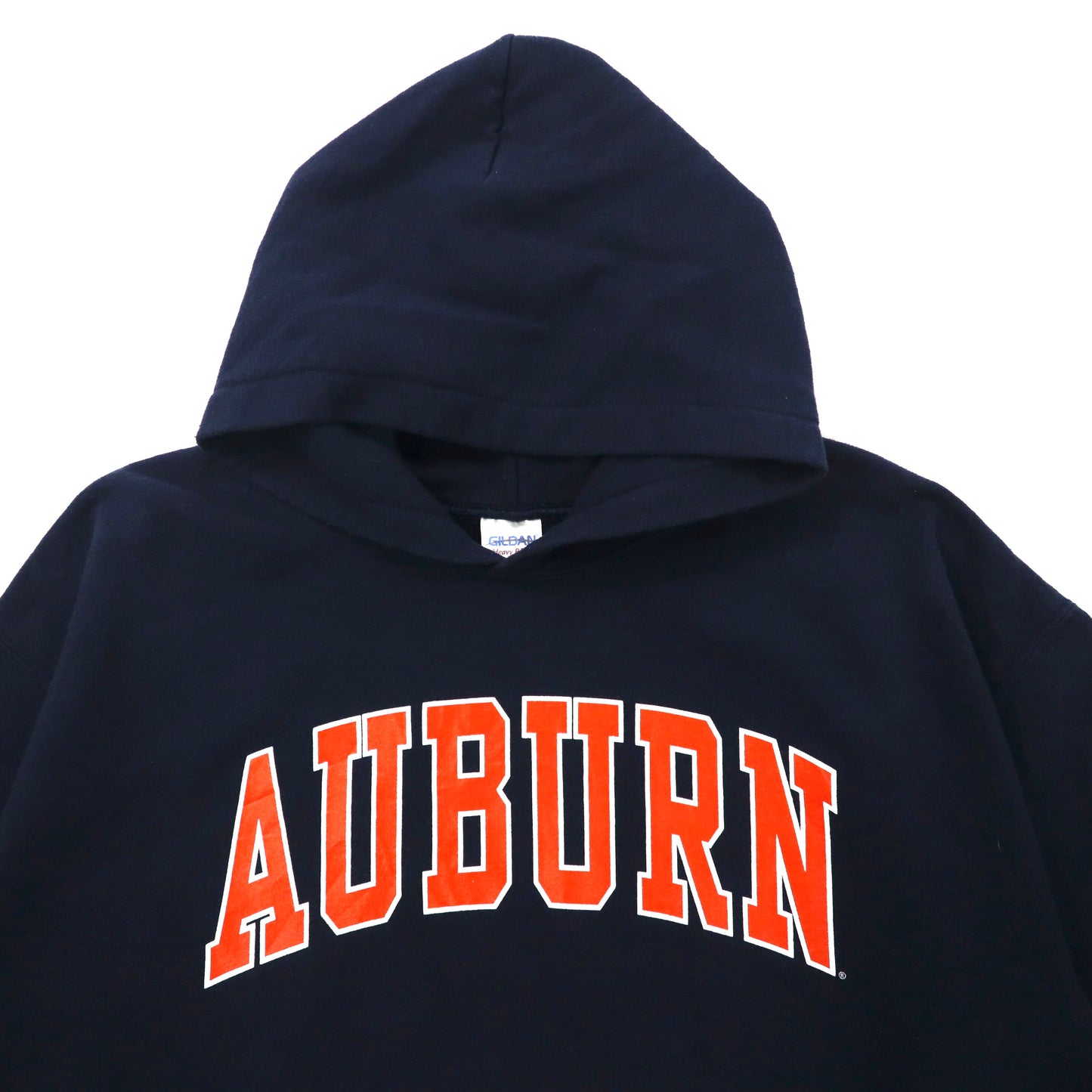 GILDAN カレッジ プルオーバーパーカー L ネイビー コットン 裏起毛 Auburn University ホンジュラス製