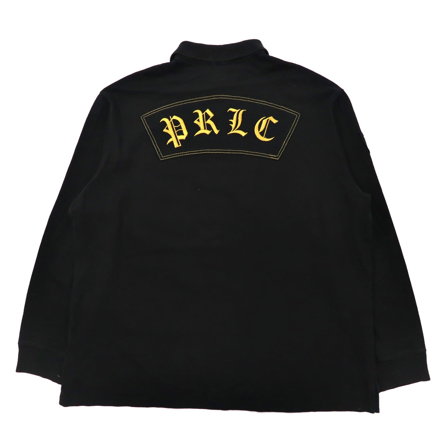 Polo by Ralph Lauren ビッグサイズ ラガーシャツ XL ブラック コットン エンブレム バックロゴ刺繍 スリランカ製