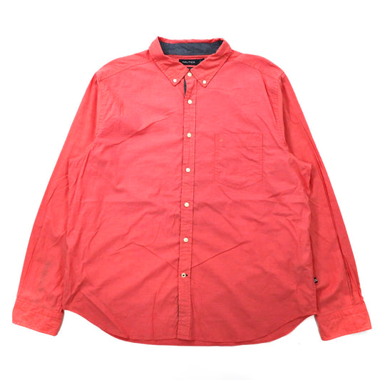 NAUTICA ビッグサイズ ボタンダウンシャツ XXL ピンク コットン CLASSIC FIT / STRETCH