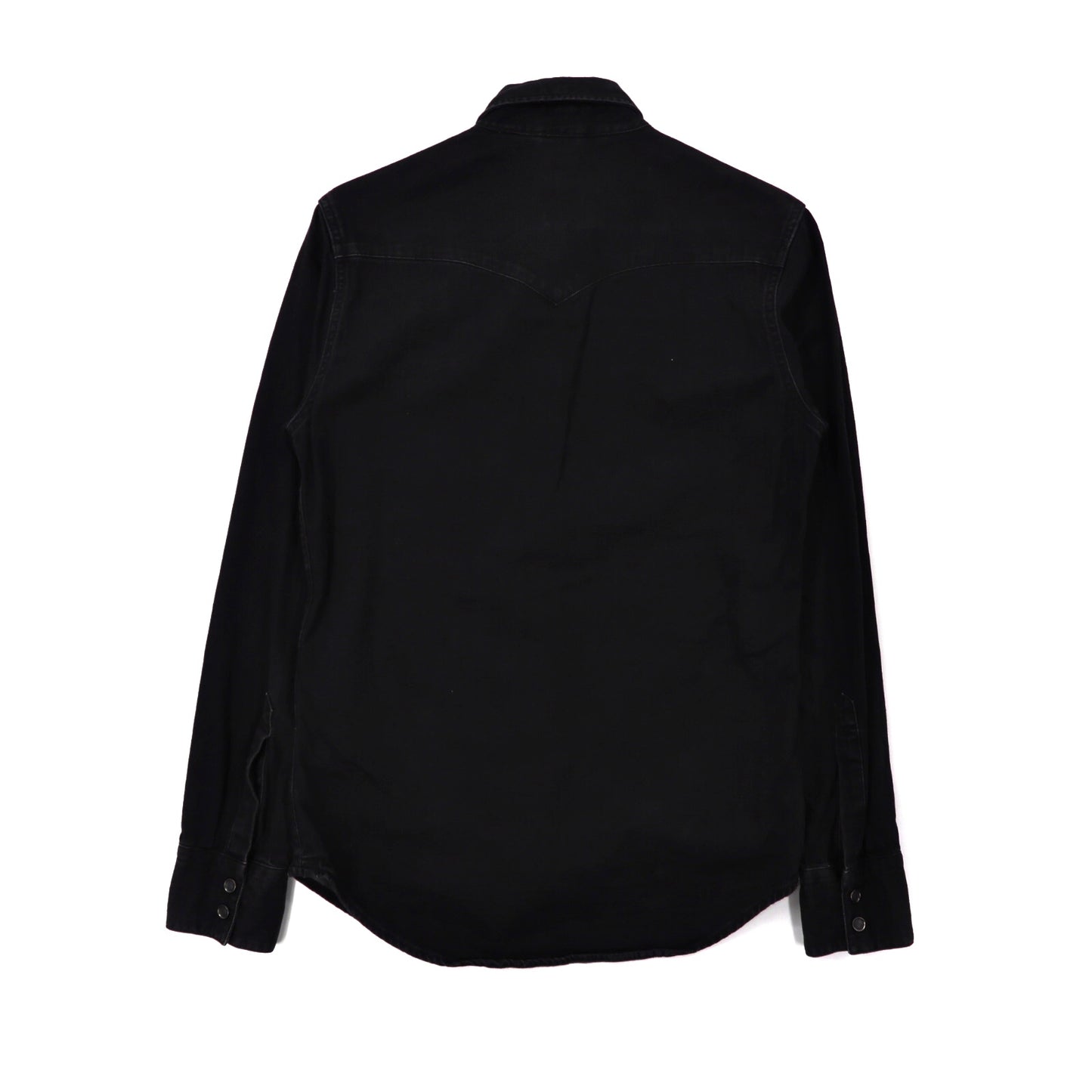Levi's ウエスタンシャツ S ブラック コットン フェザー刺繍