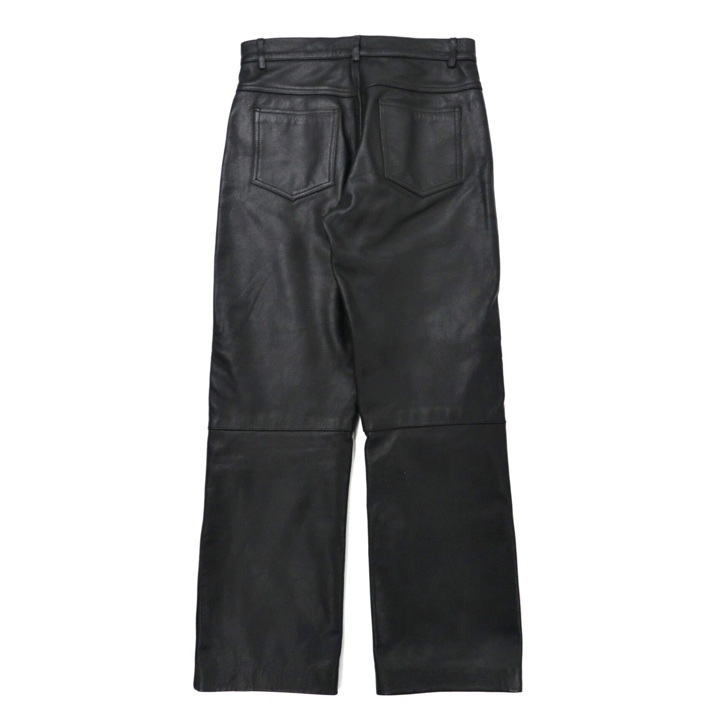 Cowhide Leather Pants レザーパンツ M ブラック 牛革 ジッパーフライ