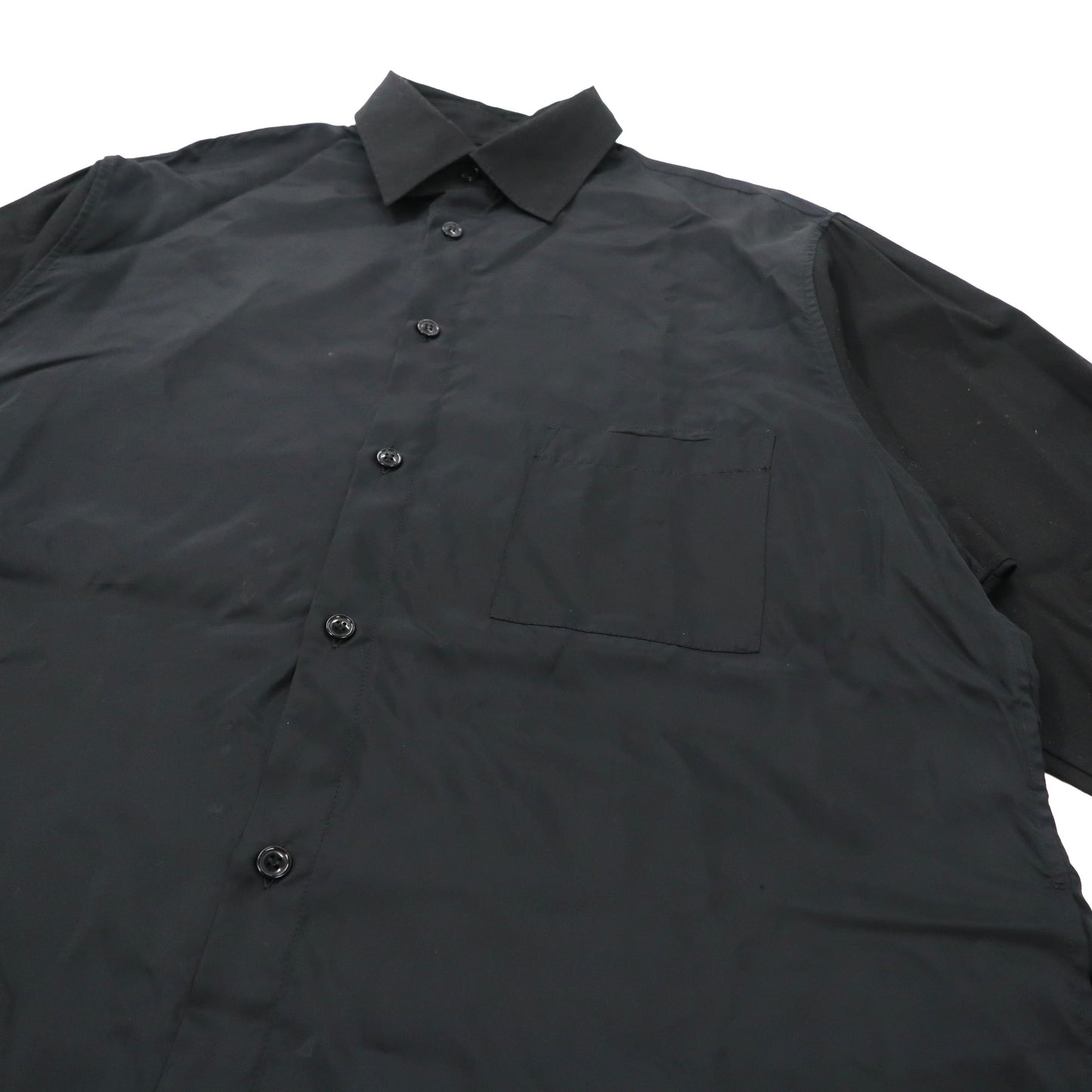 YOHJI YAMAMOTO Staff Shirt 3 Black Cupro Staff Shirt 2018 Model