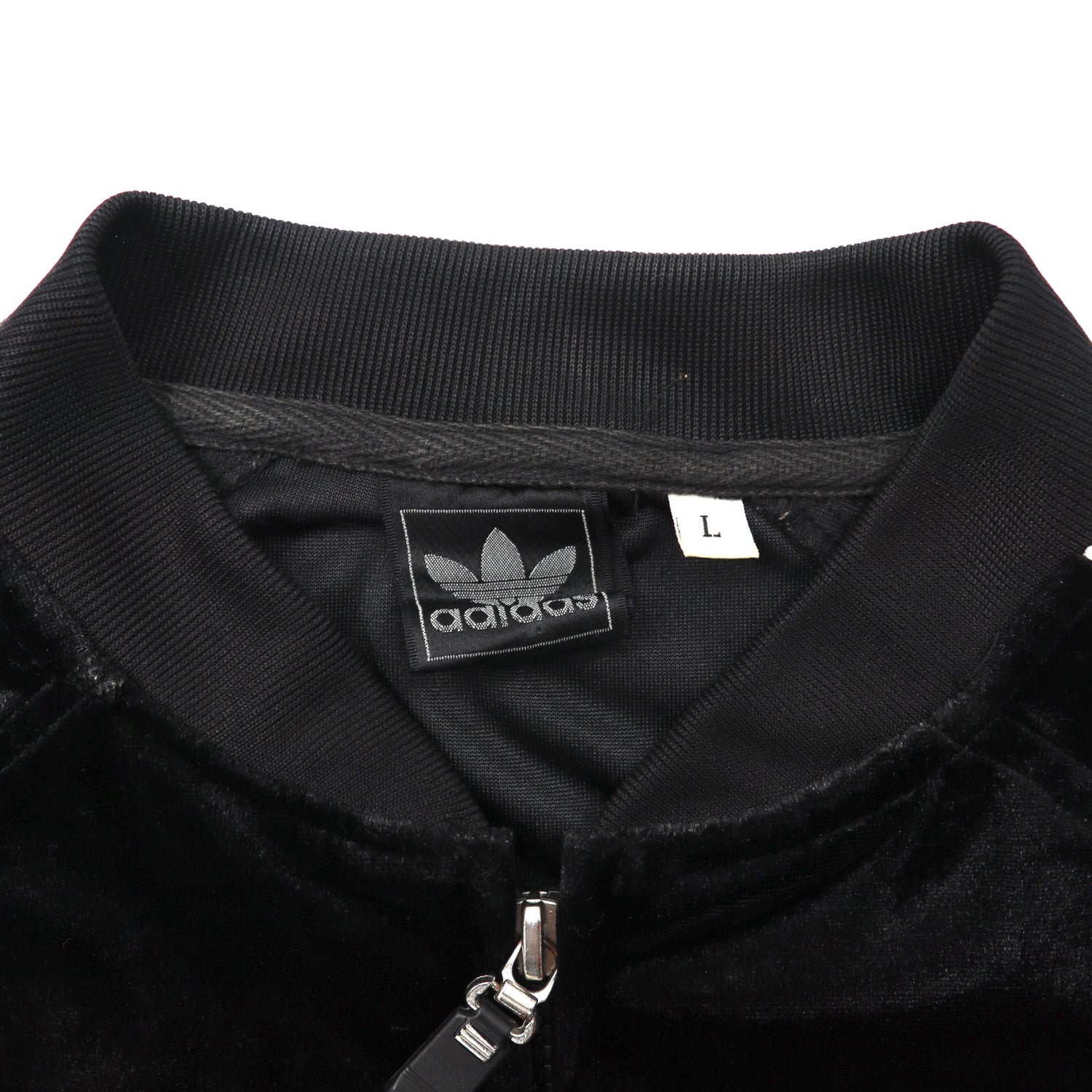 Adidas Velour Track Jacket L Black Trofoil Logo 3 Striped – 日本然 ...