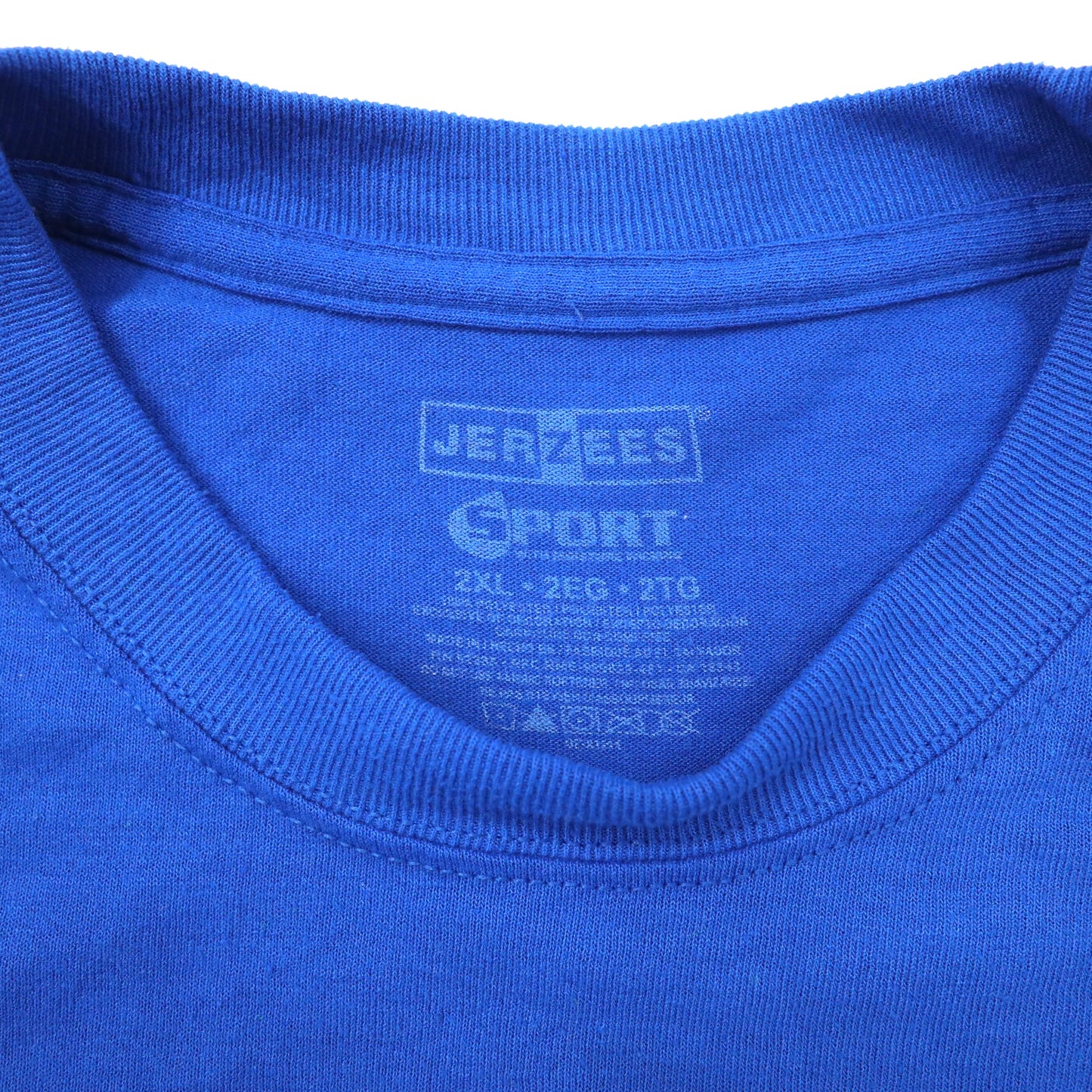 JERZEES ビッグサイズ プリントTシャツ 2XL ブルー コットン 両面プリント TEAM JARED エルサルバドル製