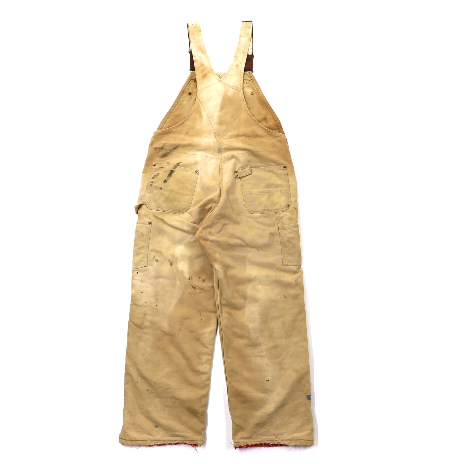 CARHARTT Double knee Overall 40 Beige Duck Star Tag 80s USA