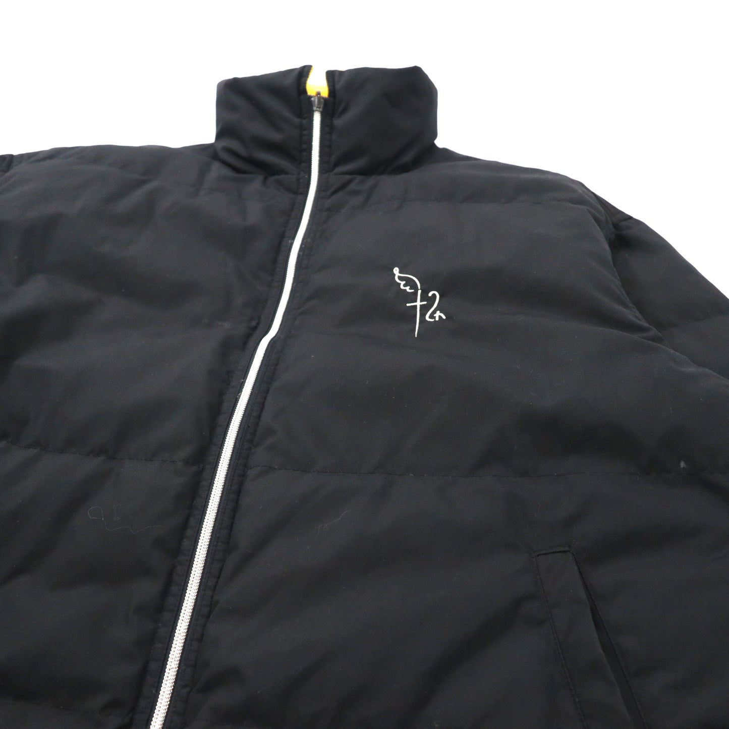 Castelbajac sport リバーシブル ダウンジャケット フリースジャケット 4 ブラック イエロー ポリエステル ビッグサイズ 90年代