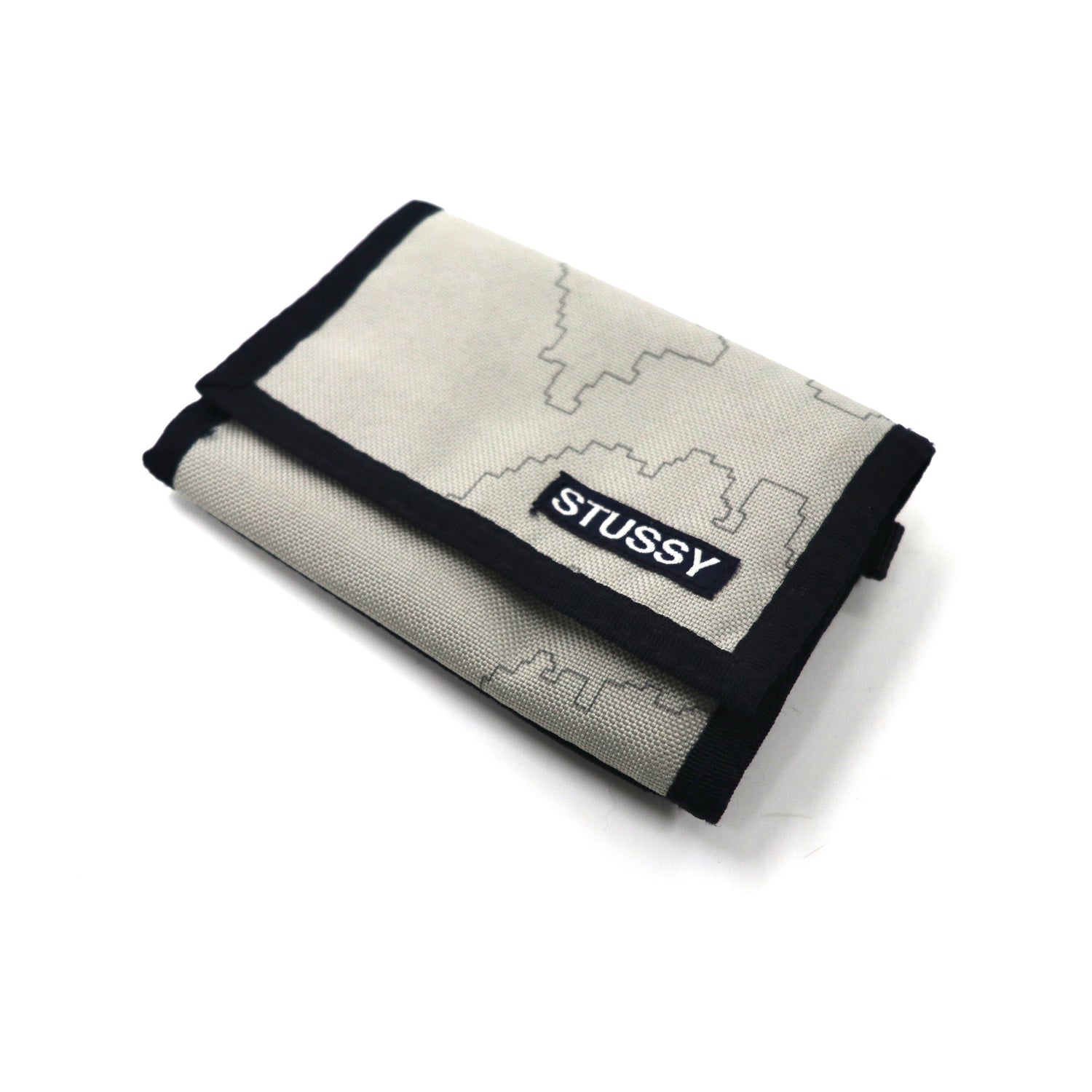 STUSSY 3 -fold wallet gray magic tape dark blue tag 90s – 日本然リトテ