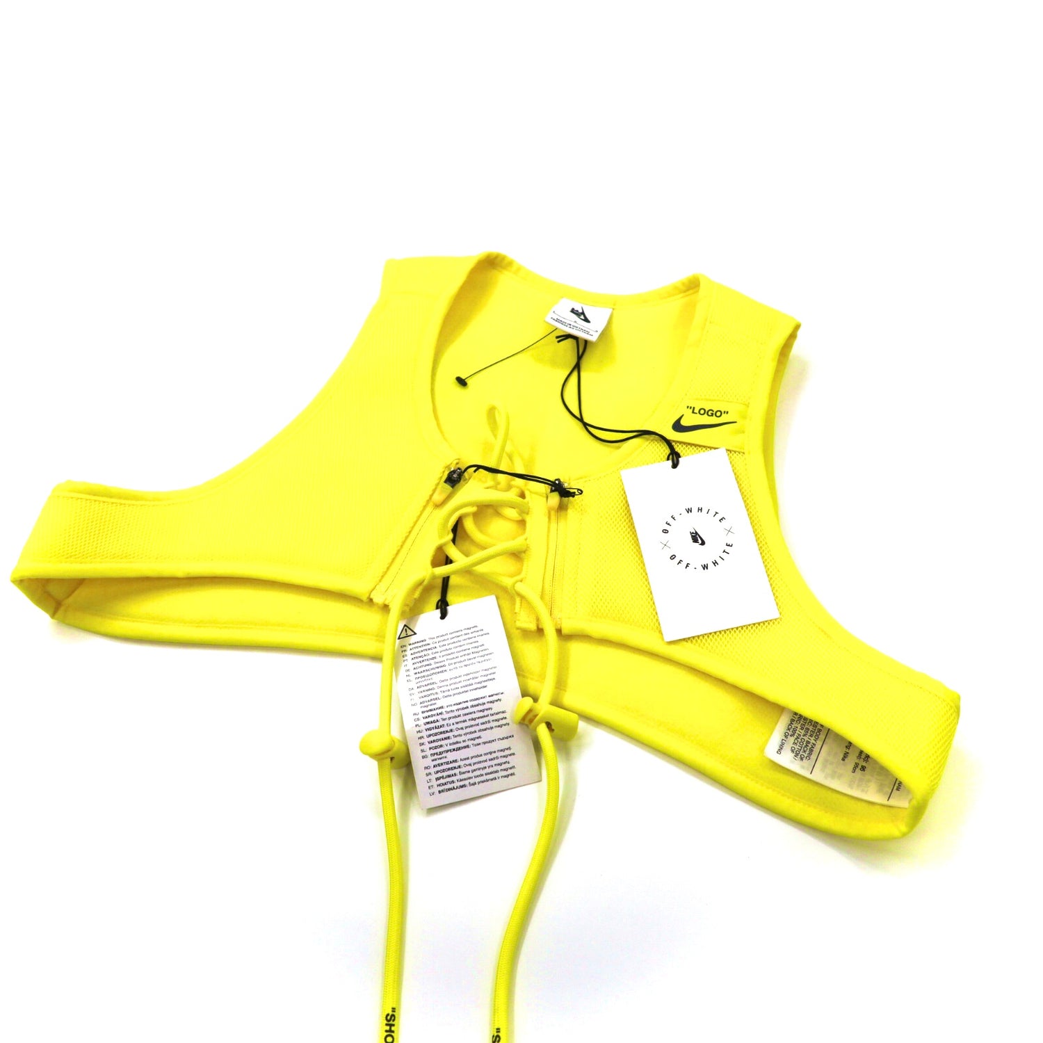 OFF-WHITE × NIKE Utility vest L Yellow BV8054-731 Unused goods