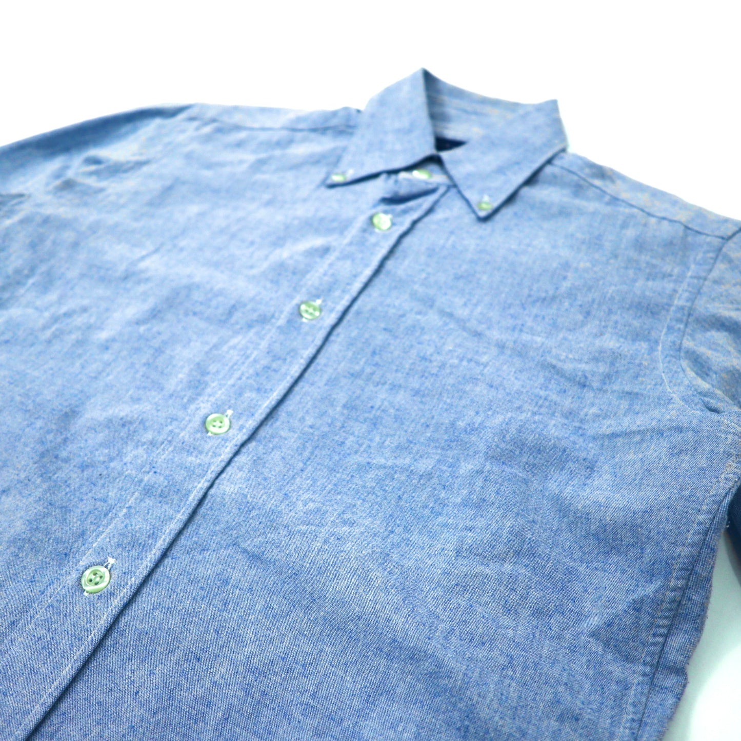DANOLIS per BEAMS ボタンダウンシャツ XS ブルー SLIM FIT イタリア製