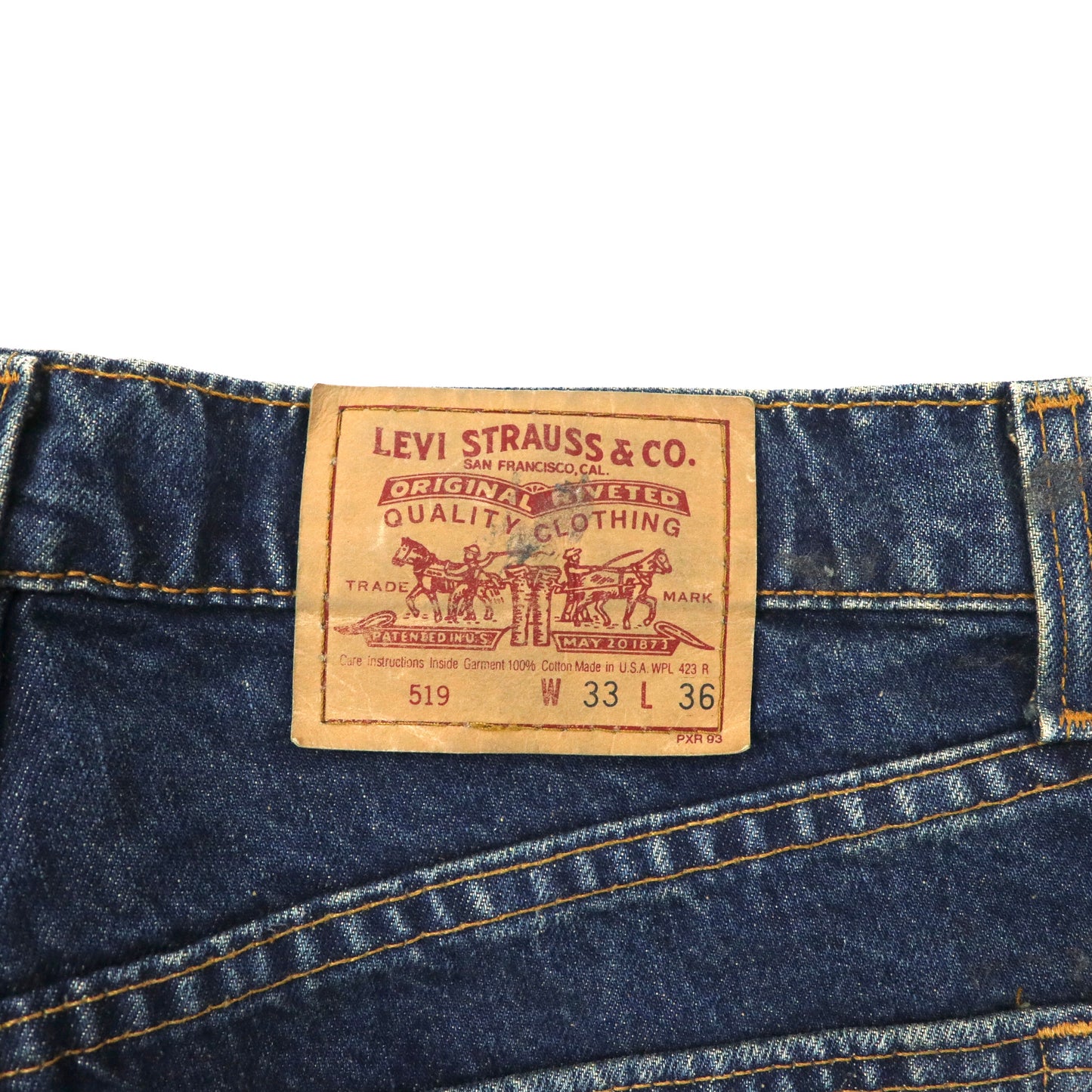 Levi's デニムパンツ 33 ブルー 519-0217 90年代 USA製