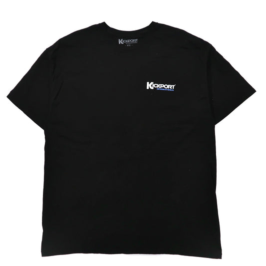 KICKPORT INTERNATIONAL ビッグサイズ プリントTシャツ XXL ブラック コットン US企業 メキシコ製
