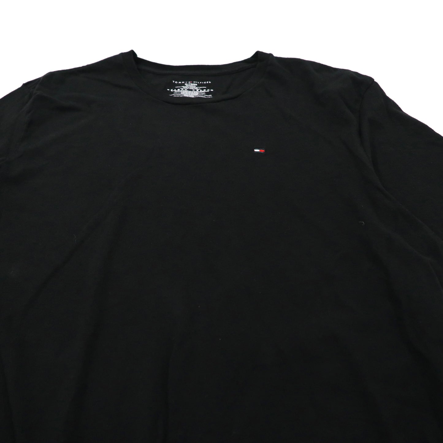 TOMMY HILFIGER ビッグサイズTシャツ XL ブラック コットン ワンポイントロゴ