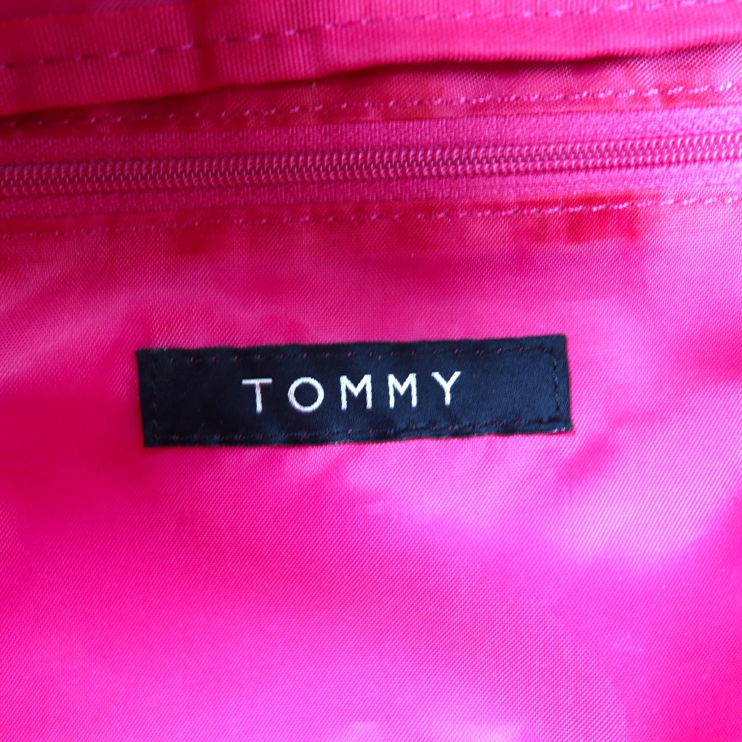 TOMMY ウエストバッグ ピンク ポリエステル ロゴ