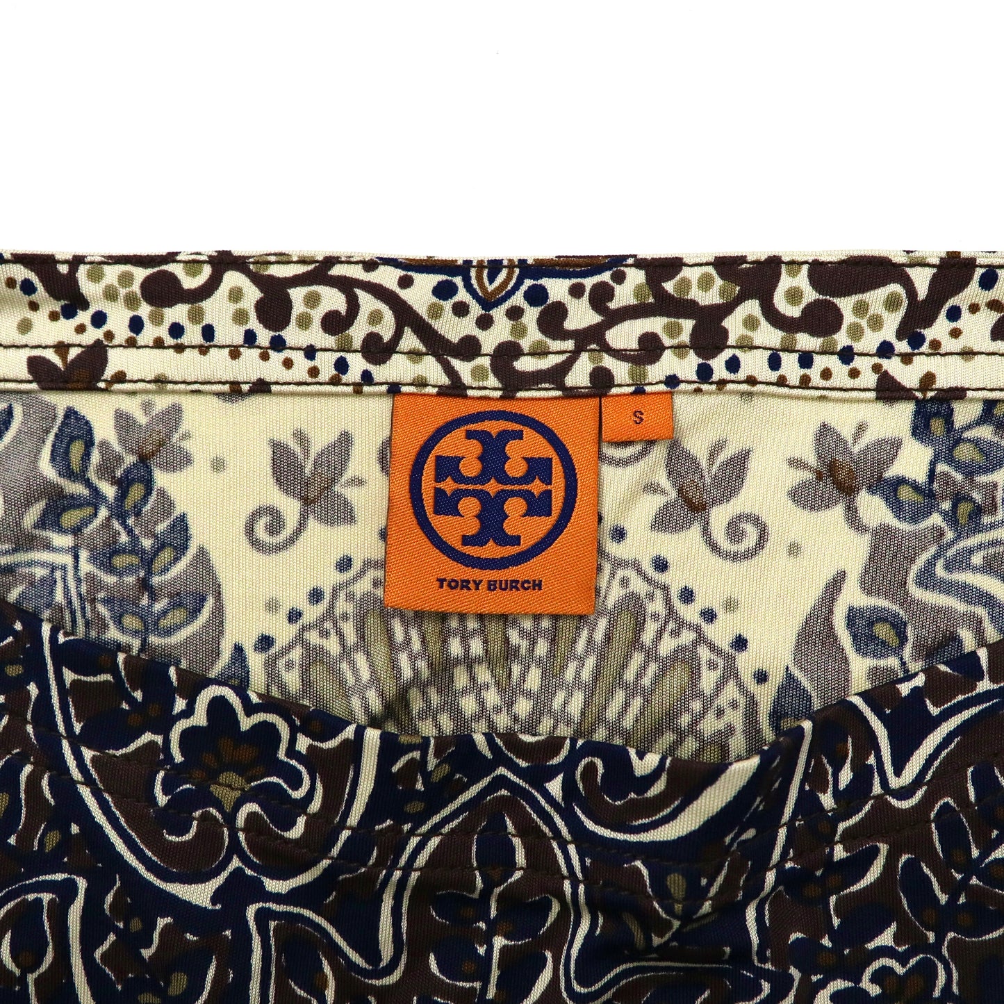 TORY BURCH ボヘミアン チュニック ミニワンピース S マルチカラー シルク 総柄 ストレッチ エスニック