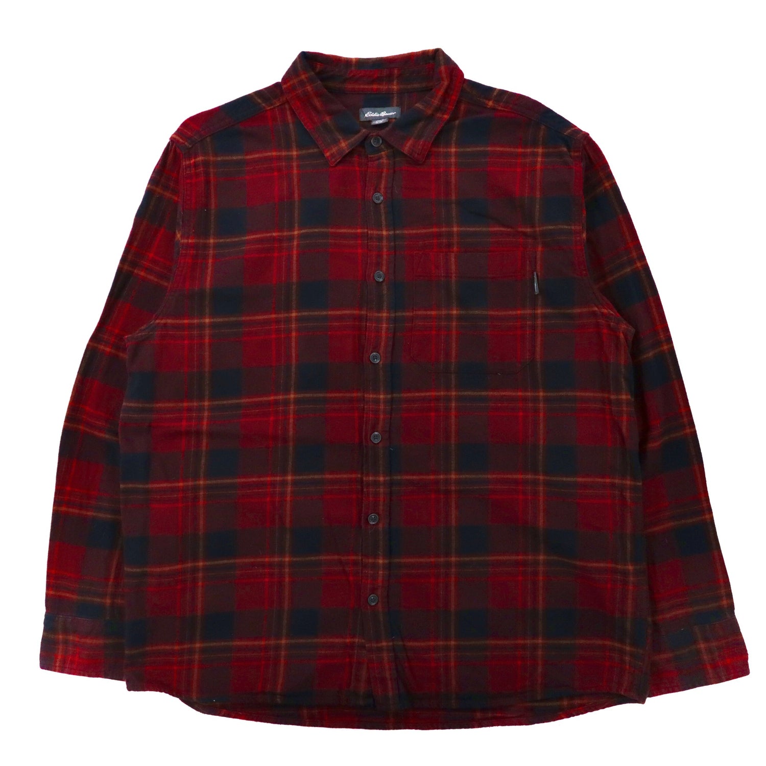 Eddie Bauer フランネルシャツ XL レッド チェック コットン – 日本然 