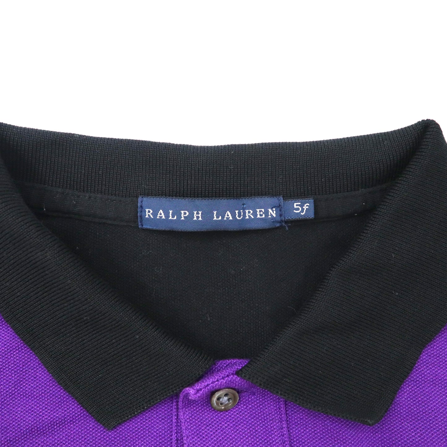 RALPH  LAUREN ポロシャツ 5 ブラック コットン エンブレムロゴワッペン