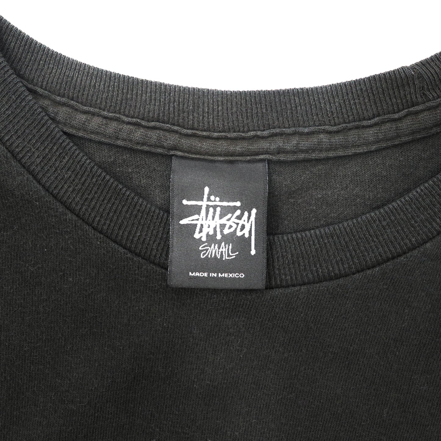 stussy ロゴプリントTシャツ S ブラック コットン メキシコ製