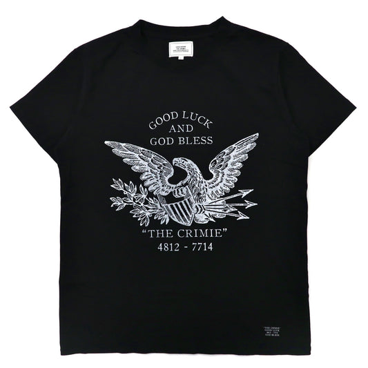 日本然リトテ-古着オンライン-THE CRIMIE プリントTシャツ M ブラック GOOD LUCK & GOD BLESS コットン-