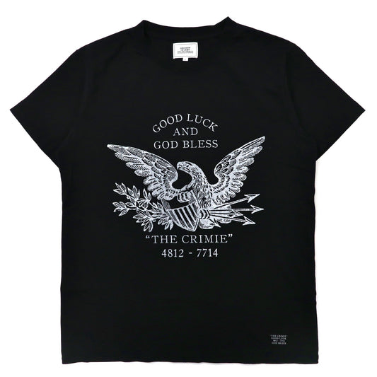 THE CRIMIE プリントTシャツ M ブラック GOOD LUCK & GOD BLESS コットン