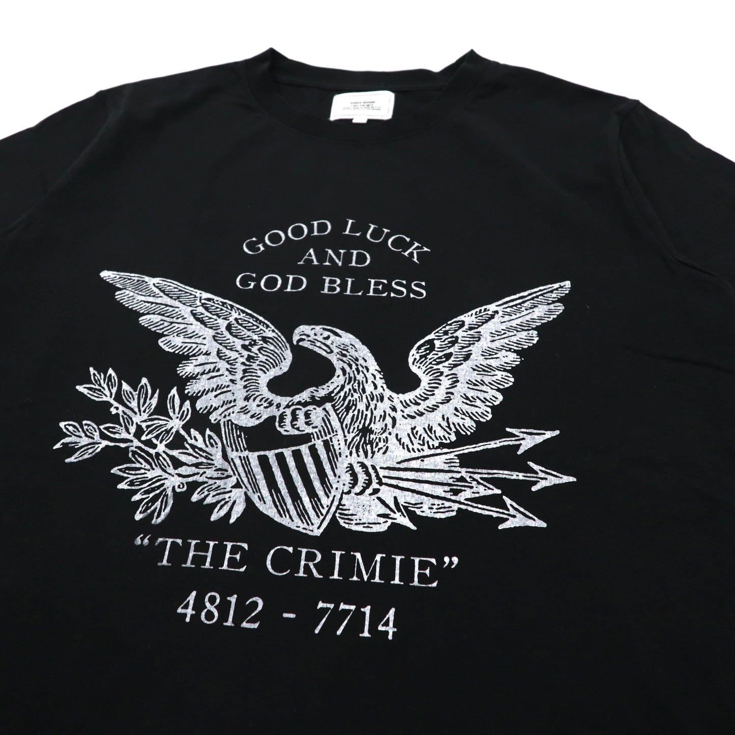 THE CRIMIE プリントTシャツ M ブラック GOOD LUCK & GOD BLESS 