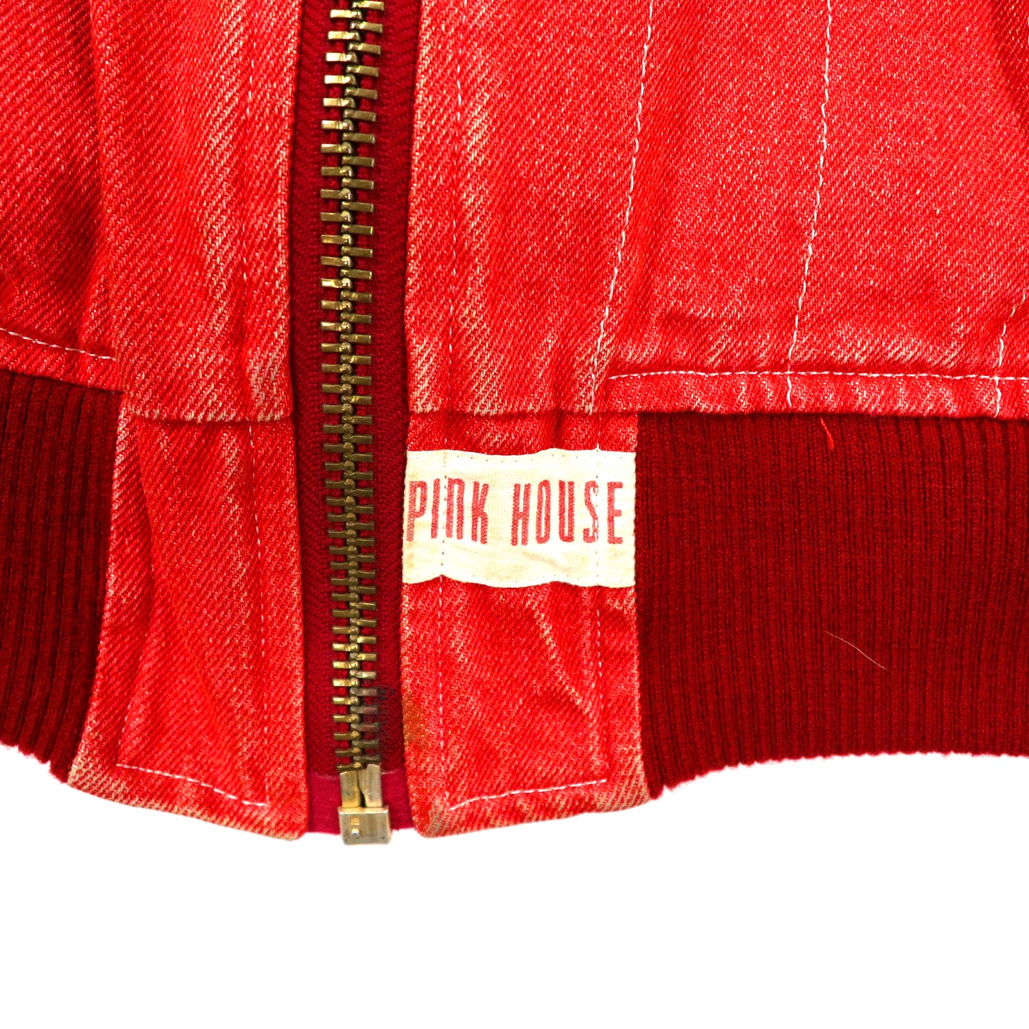 PINK HOUSE Bomber Jacket MA-1 Flight Jacket FREE Red Cotton 