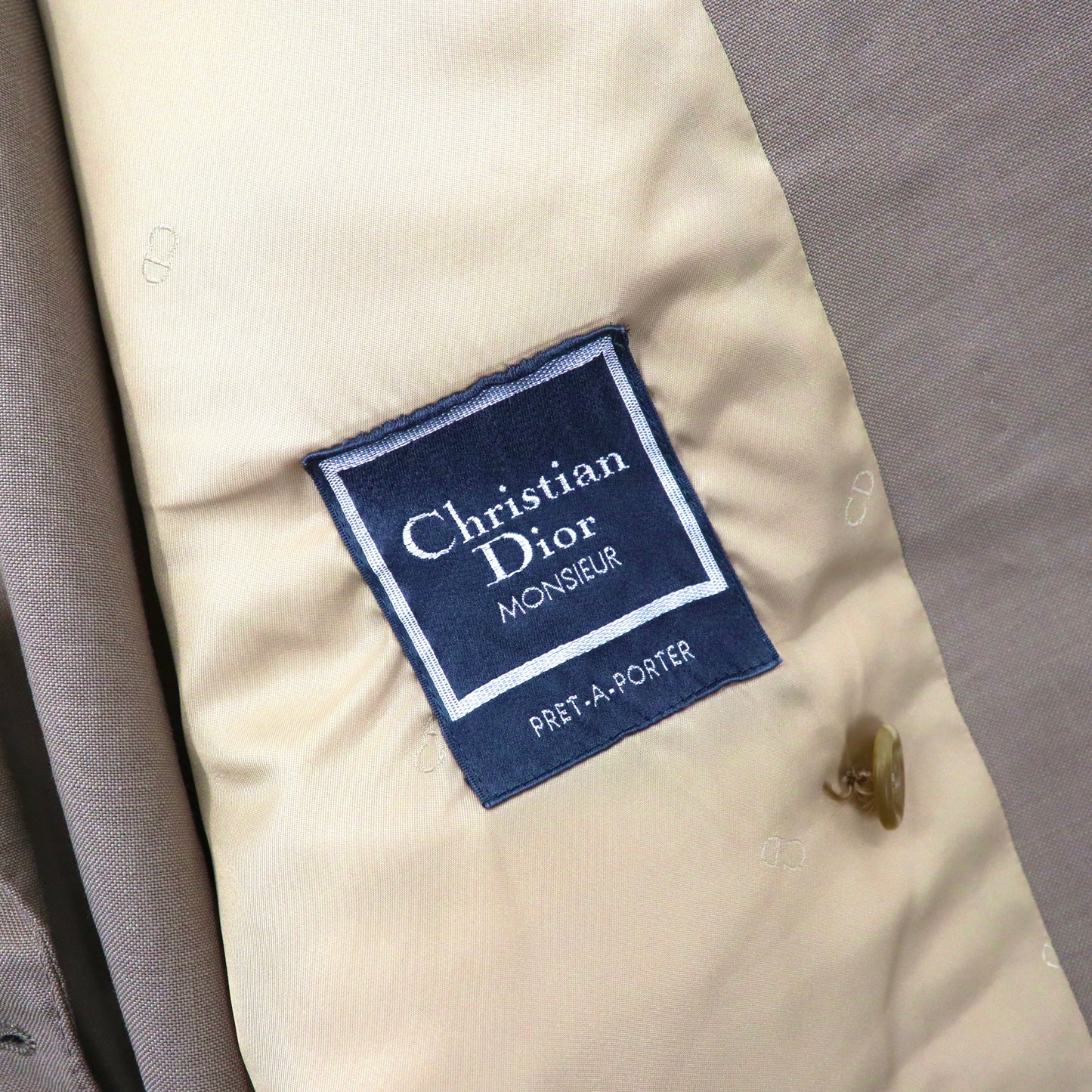 Christian Dior MONSIEUR ダブルブレストジャケット 170 ベージュ ウール 90年代 日本製
