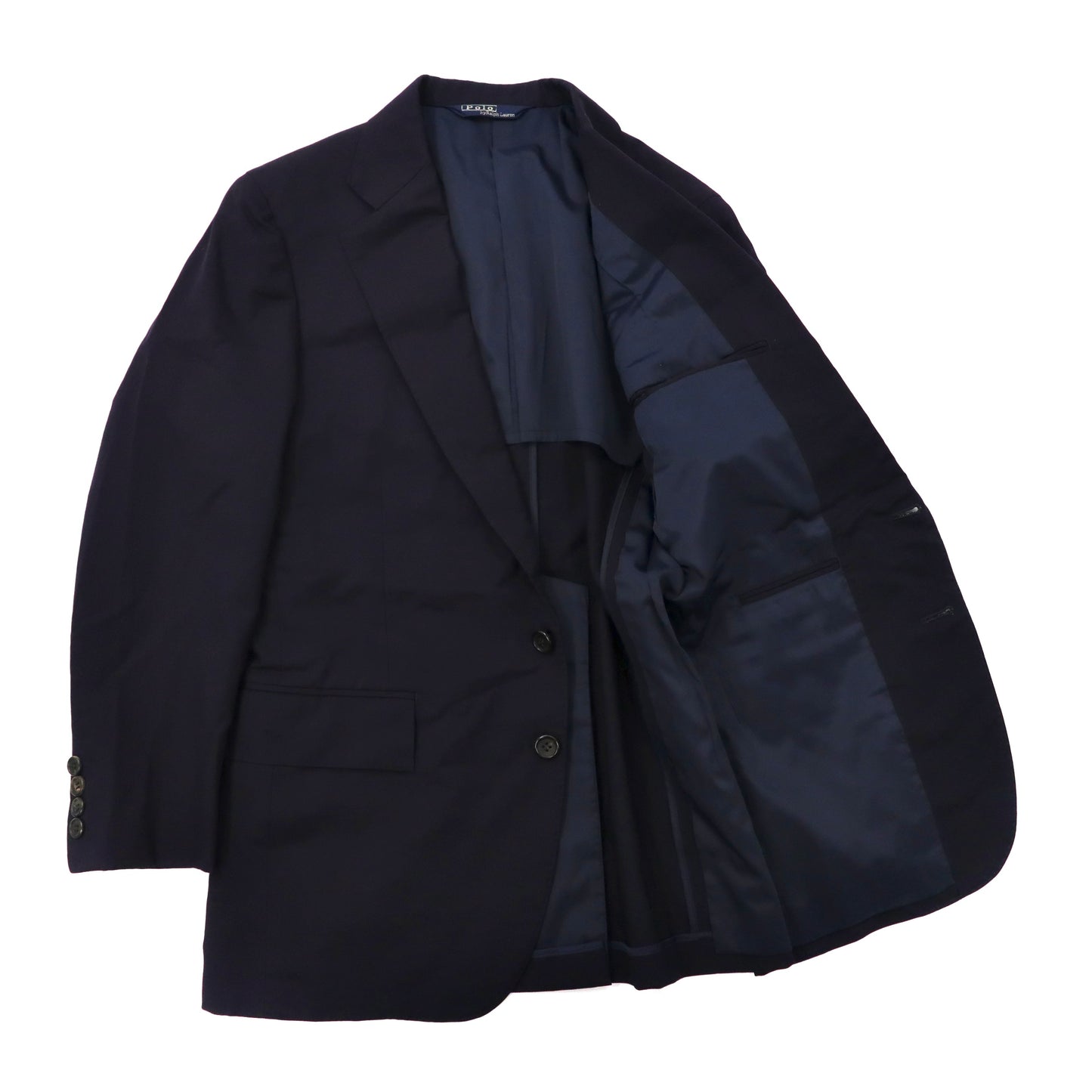 POLO BY RALPH LAUREN 2B Tailored Jacket Navy Blue 92A4 Navy Wool