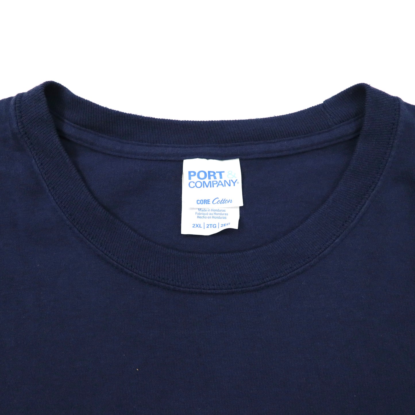 PORT & COMPANY ビッグサイズ プリントTシャツ 2XL ネイビー コットン 両面プリント US企業 Walgreens