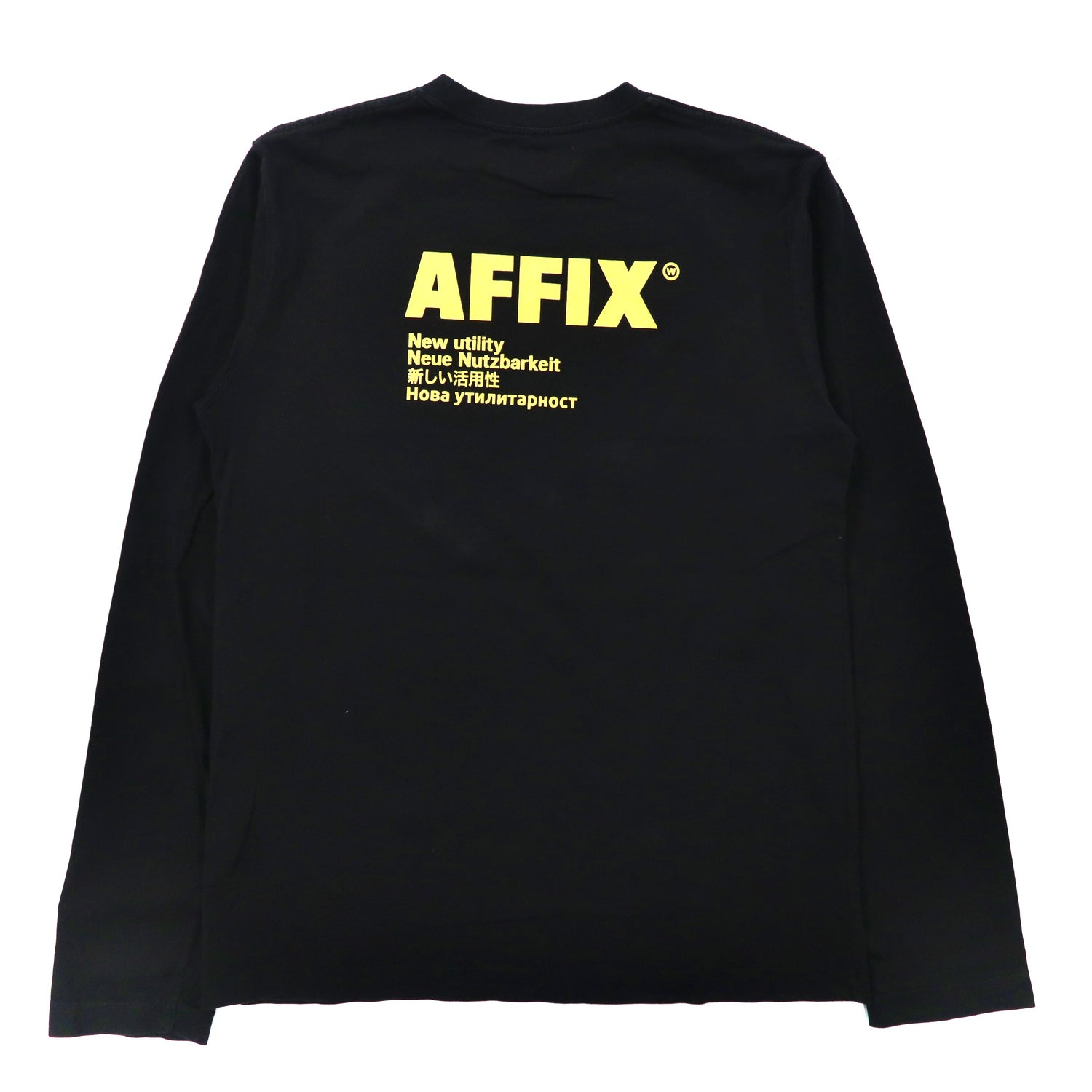 AFFIX WORKS (AFFXWRKS) Long Sleeve T -shirt M Black Cotton Print ...