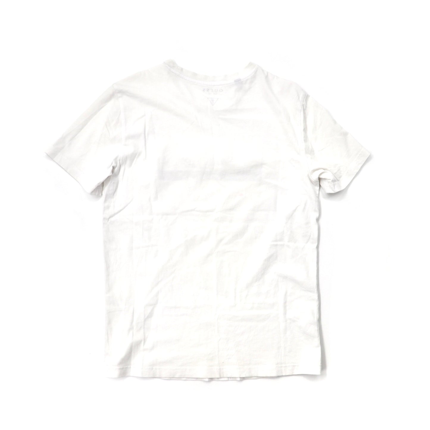 GUESS エンボスロゴTシャツ L ホワイト コットン
