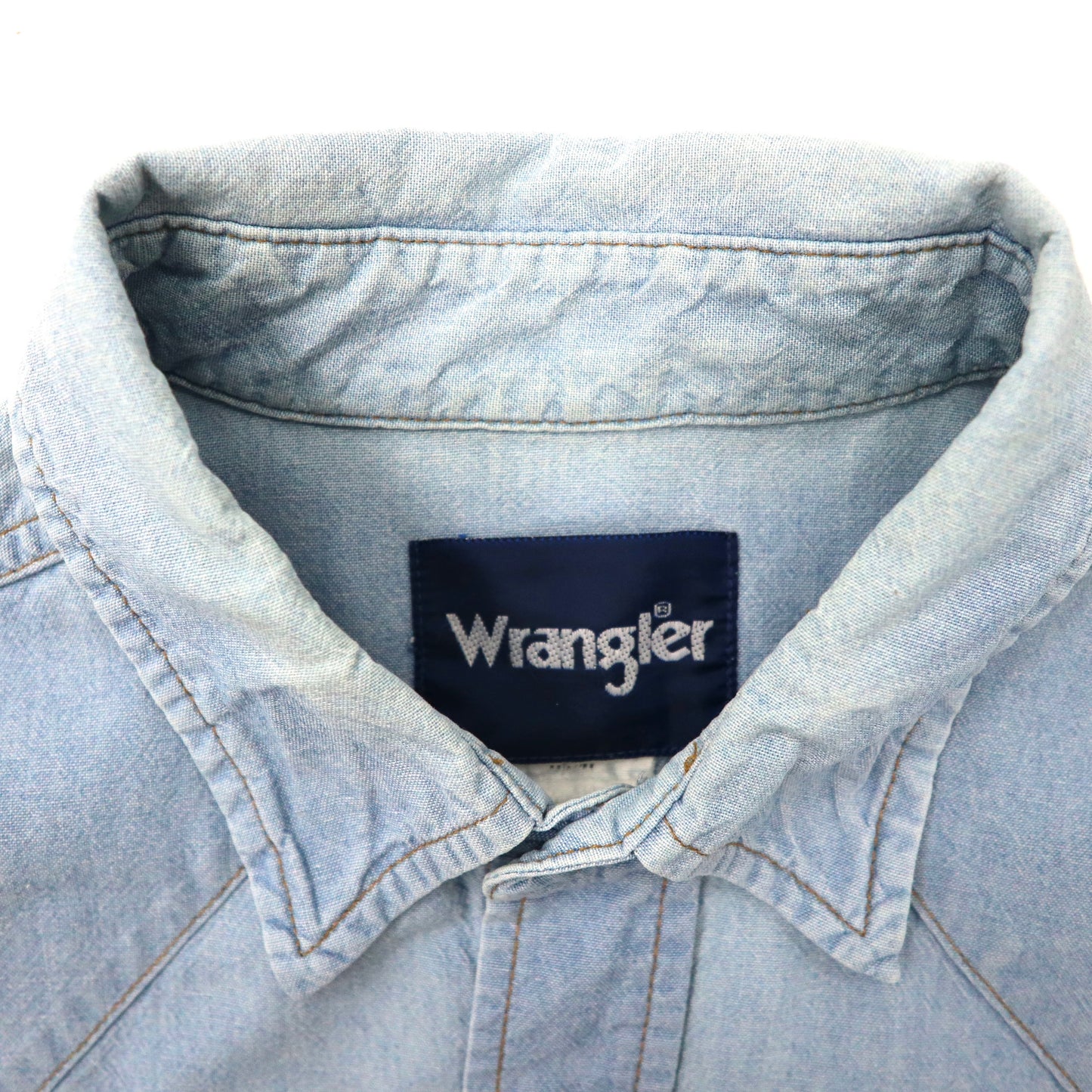Wrangler デニムウエスタンシャツ M ブルー 90年代