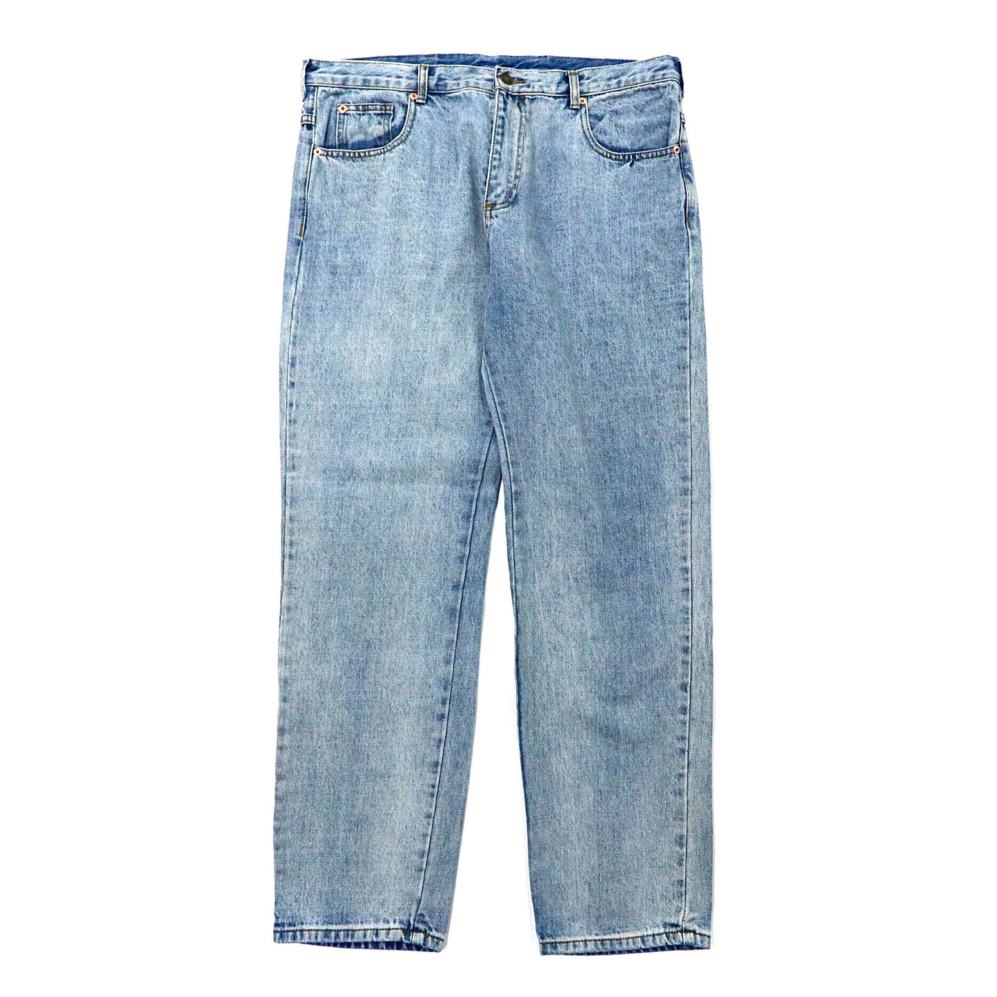 GUCCI Tapered Denim PANTS 36 Blue Logo Paint Italian MADE – 日本然