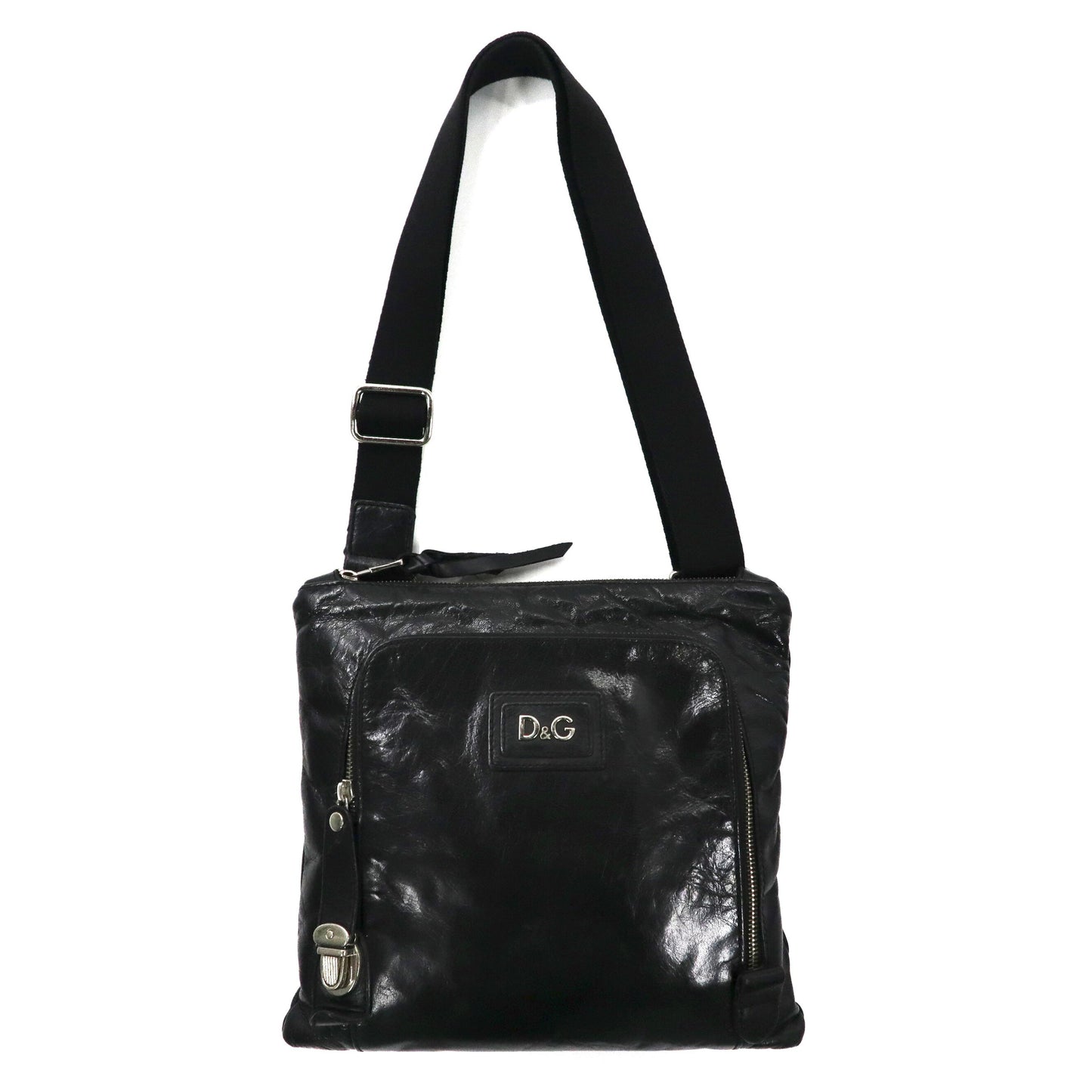 D&G shoulder bag black leather Bag Alan – 日本然リトテ