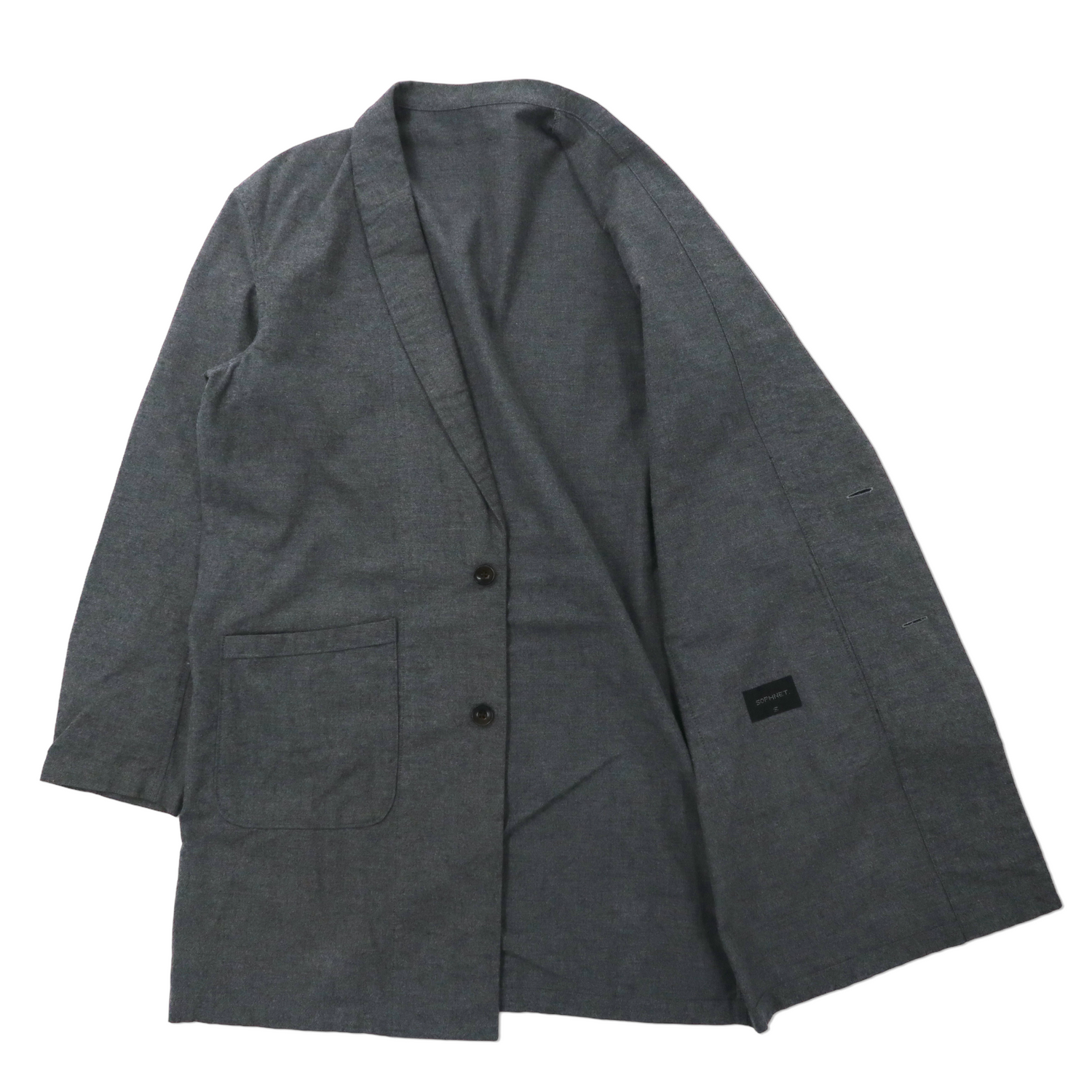 SOPHNET. Gown COAT S Gray Cotton SOPH-156073 Japan MADE – 日本然リトテ