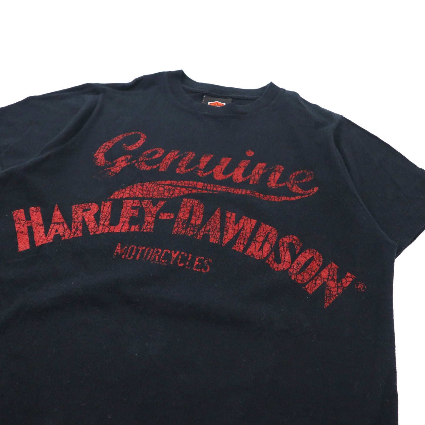 HARLEY DAVIDSON ロゴプリントTシャツ S ブラック コットン 両面プリント メキシコ製