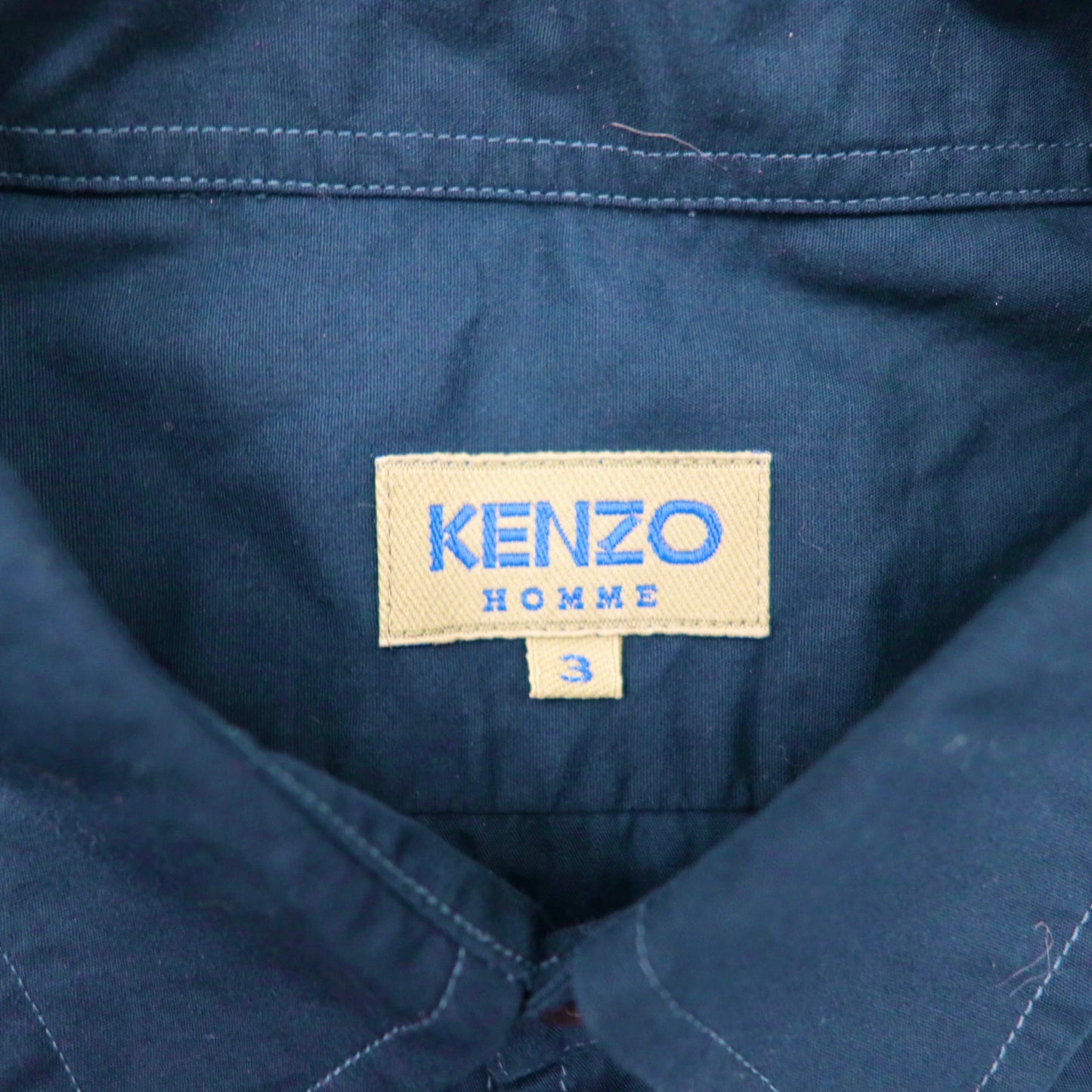 KENZO HOMME シャツ 3 ネイビー コットン