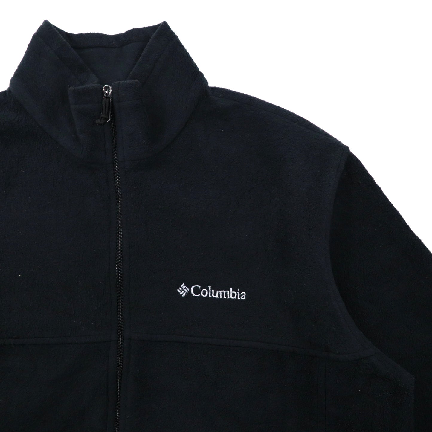 Columbia フルジップフリースジャケット XL ブラック ポリエステル ロゴ刺繍