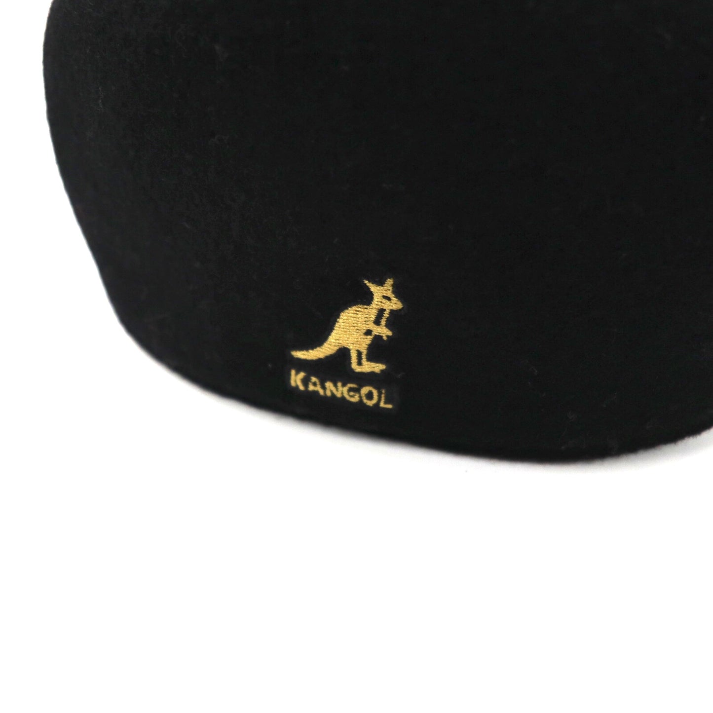 KANGOL ハンチング キャップ XL ブラック ウール ロゴ刺繍 USA製