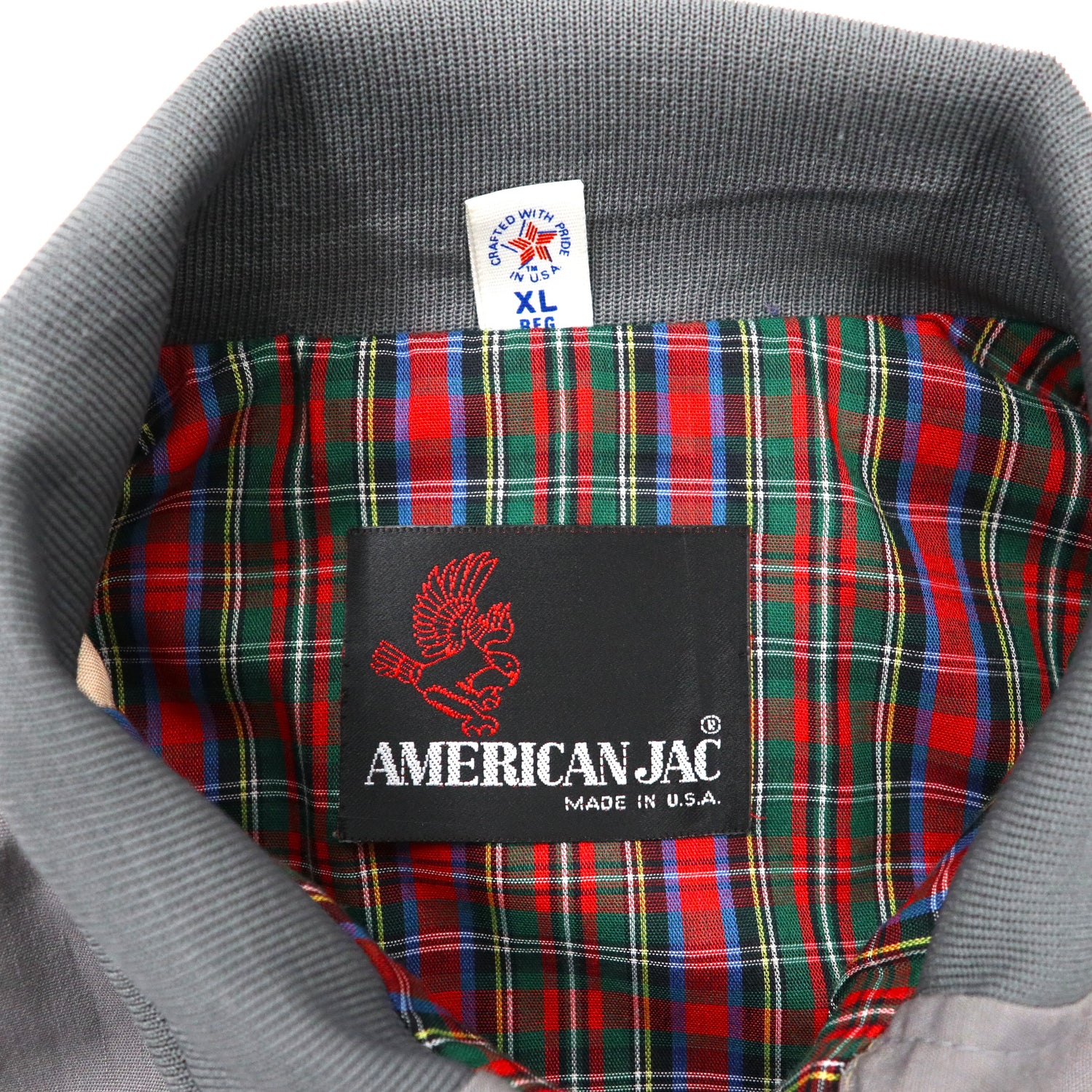 American JAC Swing Top Jacket XL Gray Cotton Lining CHECKED 90s ...