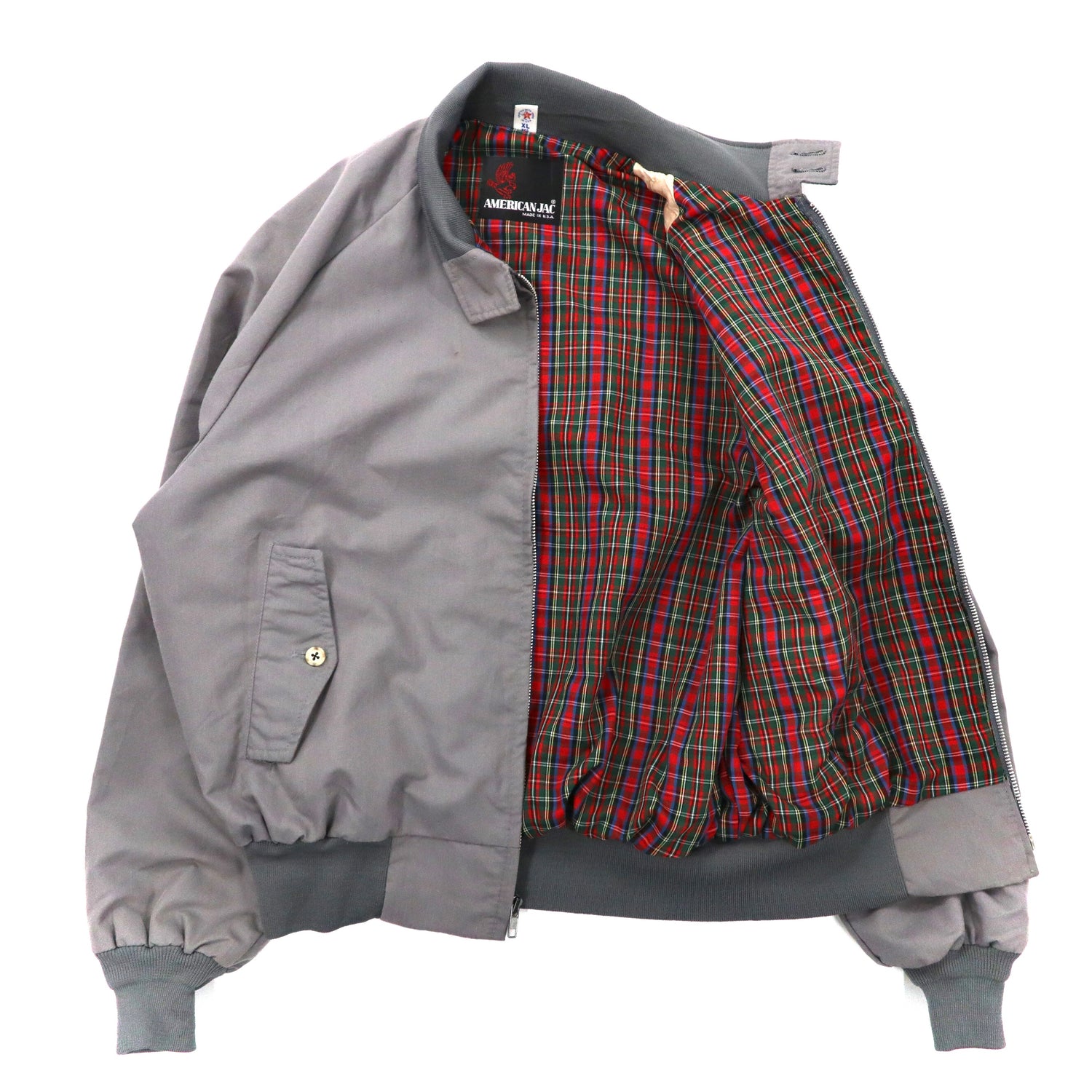 American JAC Swing Top Jacket XL Gray Cotton Lining CHECKED ...