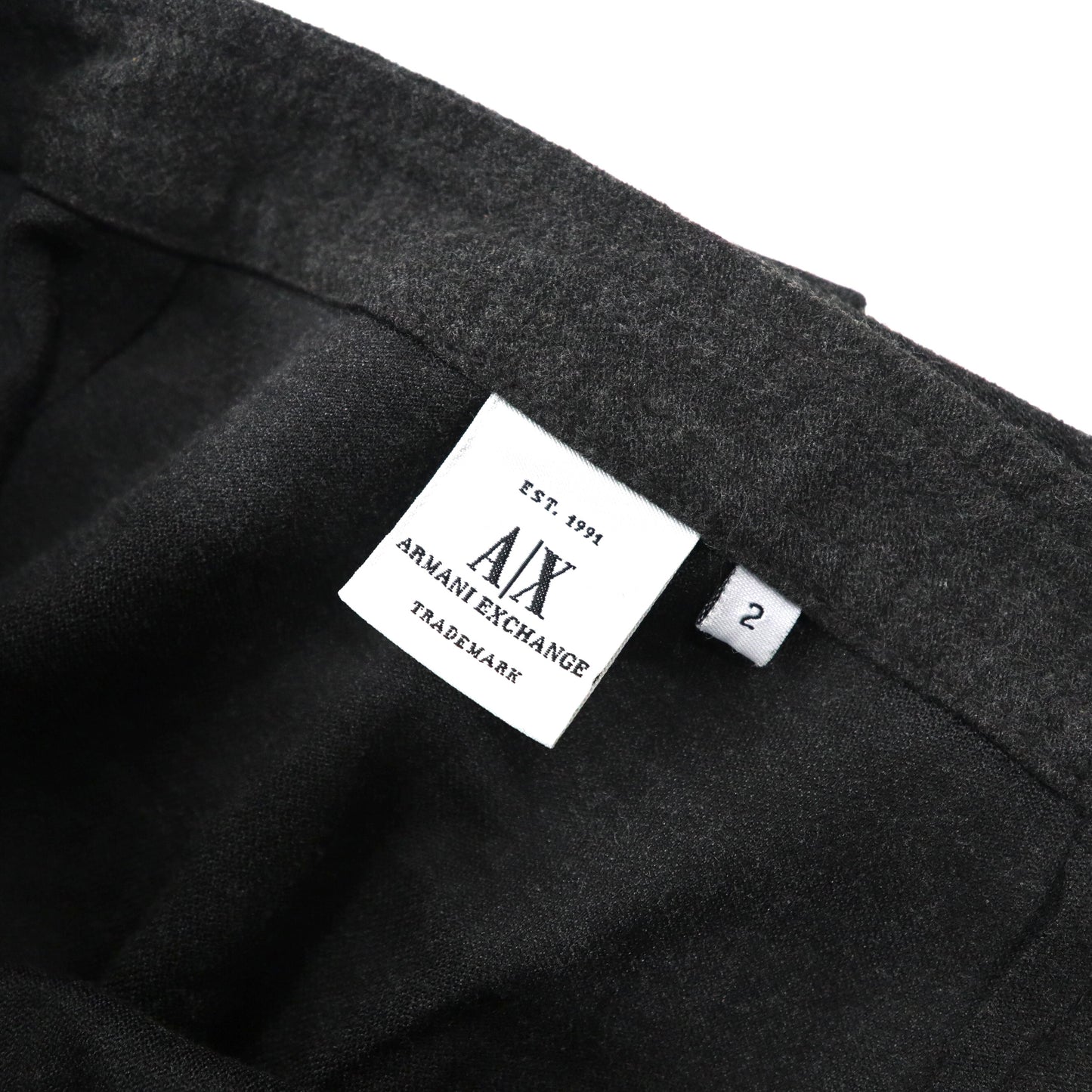 A|X ARMANI EXCHANGE ロング ラップスカート 2 グレー ビスコース 90年代