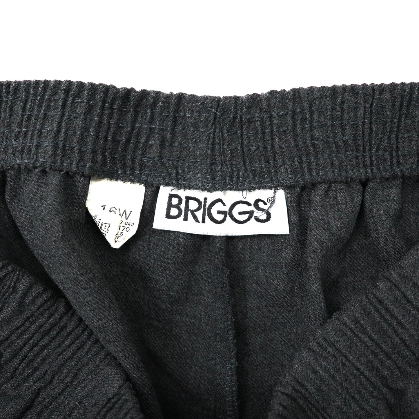 BRIGGS シェフパンツ イージースラックスパンツ 16W グレー ポリエステル USA製