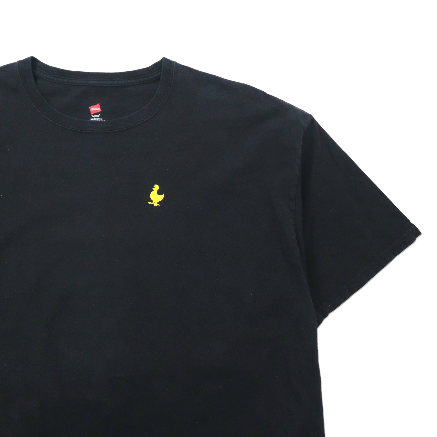 Hanes ビッグサイズ プリントTシャツ 2XL ブラック コットン